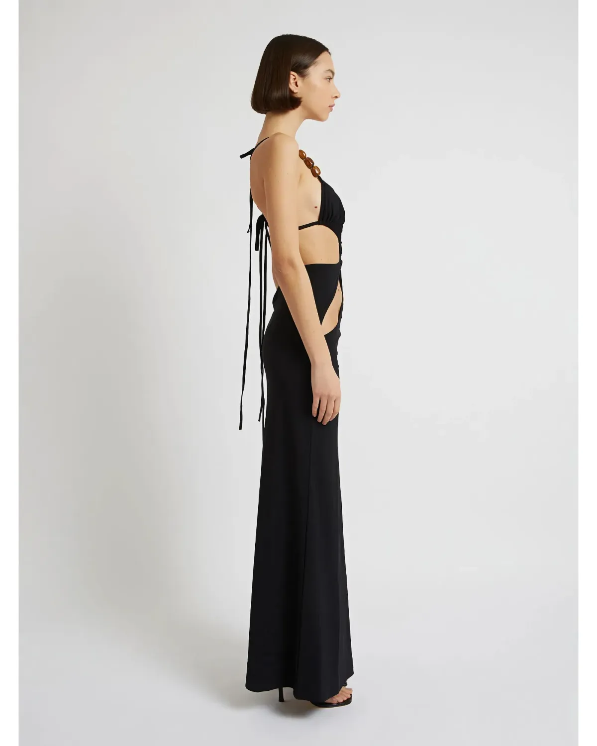 Christopher Esber Displace Lycra Dress With Crystal in Black Size AU 10  - Image 3