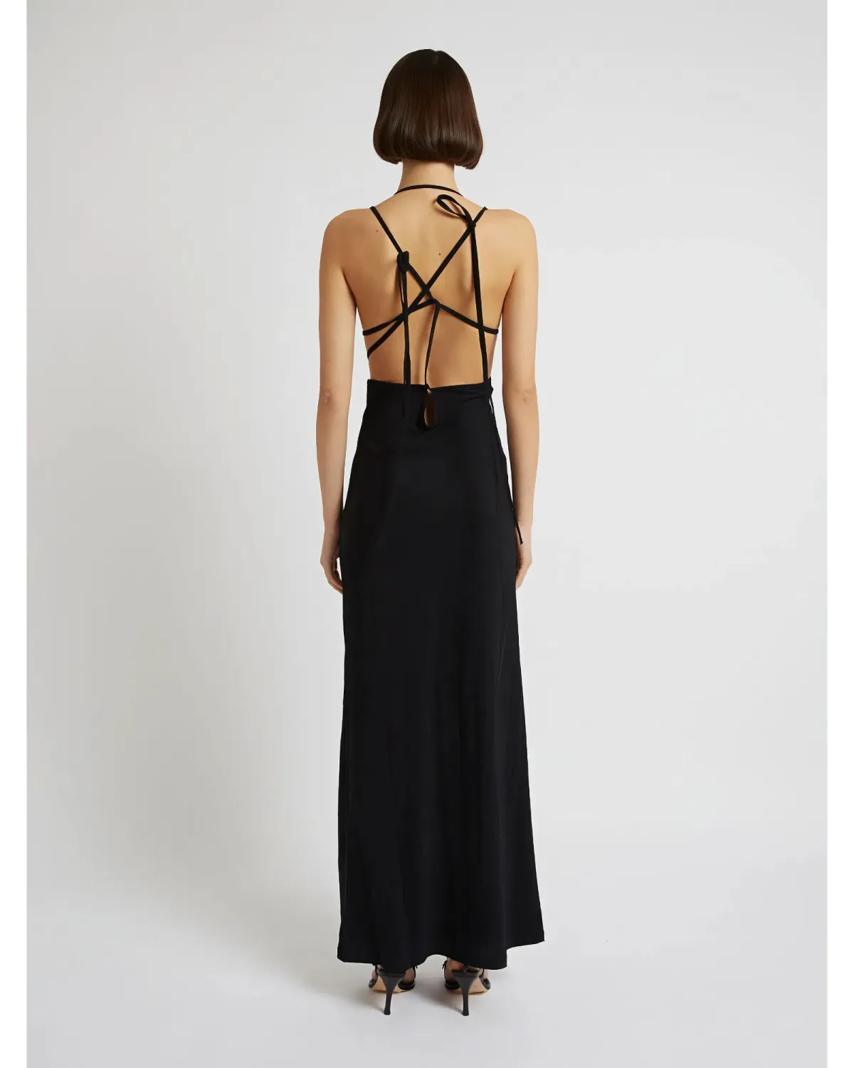 Christopher Esber Displace Lycra Dress With Crystal in Black Size AU 10  - Image 4