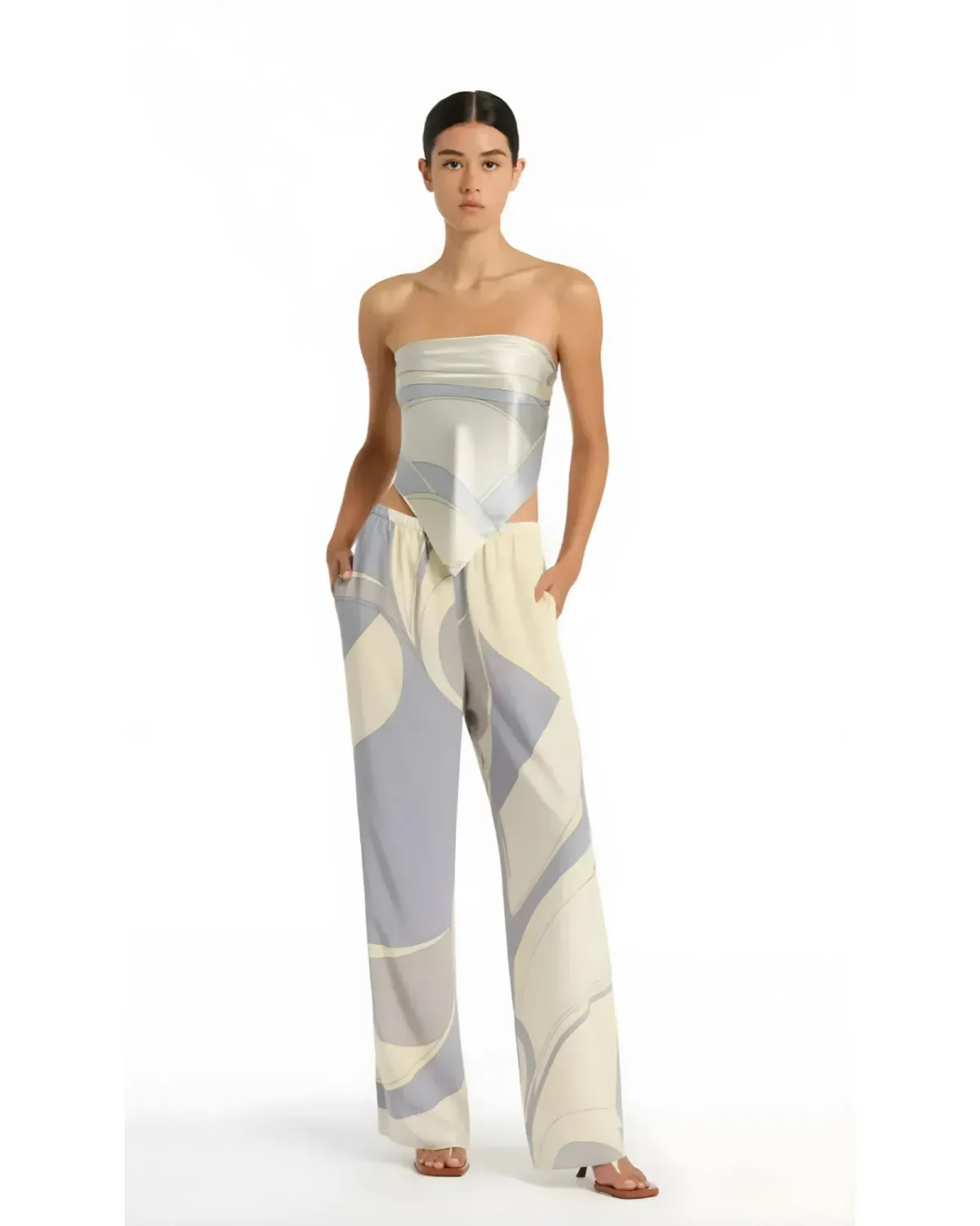 Sir The Label Adrianna Pants & Scarf Set in Multi Size AU 6 - Image 1