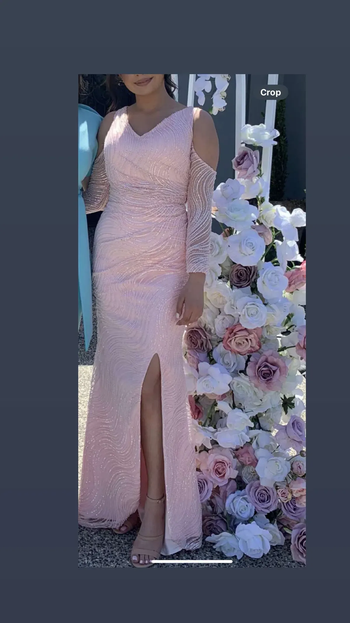 Hanni Couture Pink Beaded Dress Size 6 - Image 1