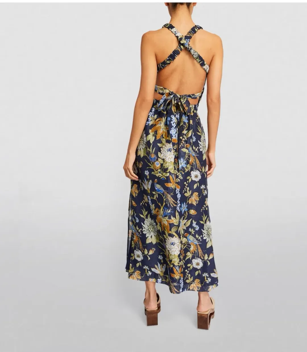 Sir the Label Lilian Cross Back Dress Delia Floral Size 0/ AU 6 for rent on The Volte - main image