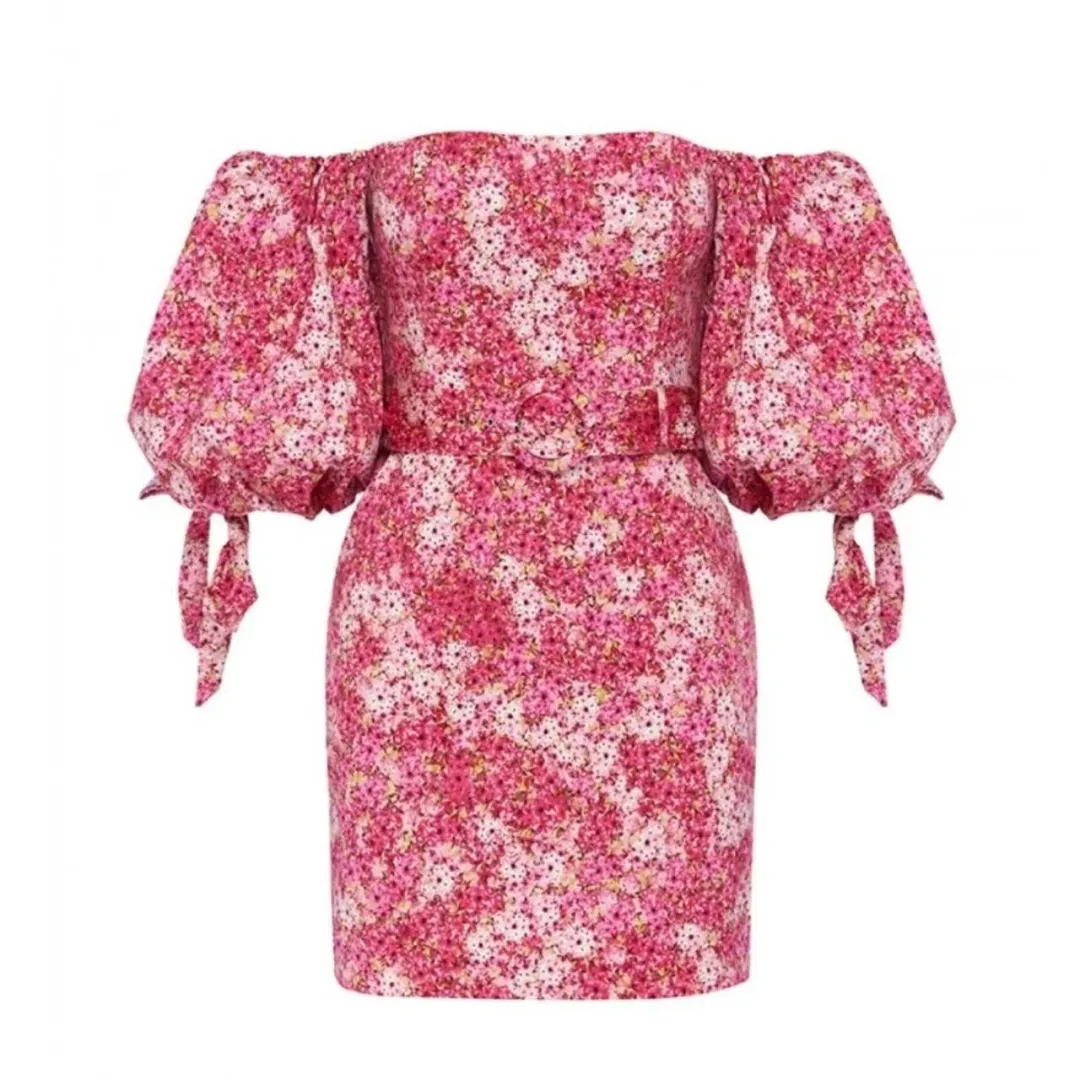 Sheike Ditsy Mini Dress Pink Floral Size 12 for rent on The Volte - main image