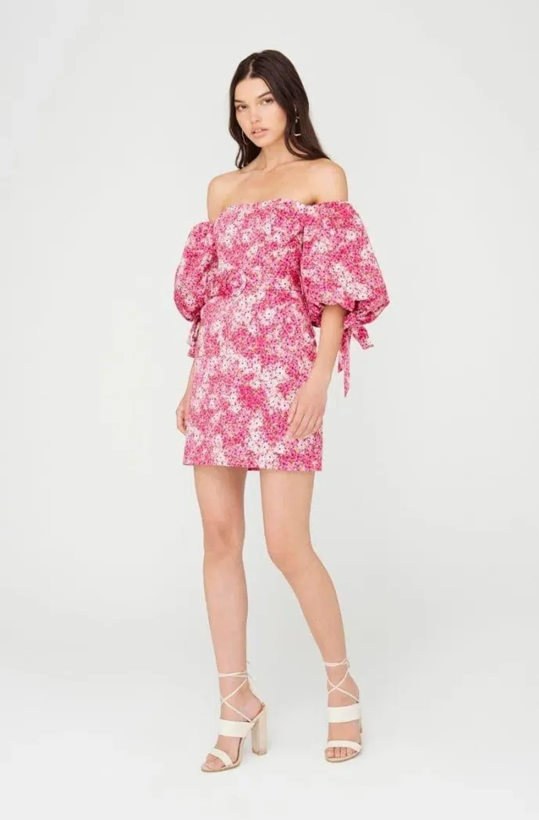 Sheike Ditsy Mini Dress Pink Floral Size 12 for rent on The Volte - main image