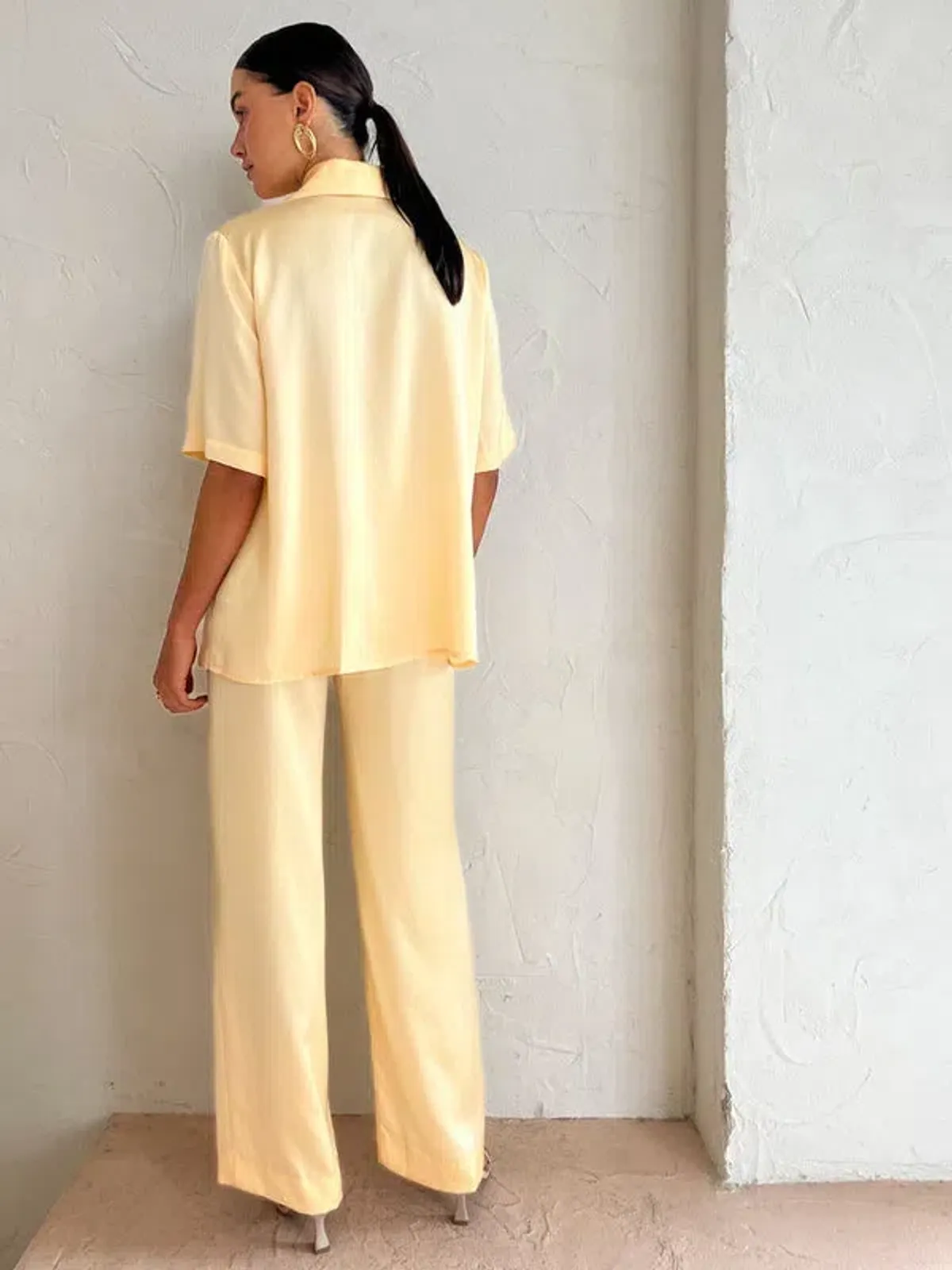 Viktoria and Woods Chorus Shirt w/ Belt Flax Yellow Size 1 /AU 8 - Image 4