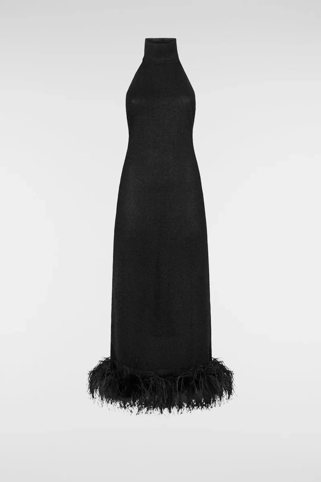 Oseree Lumiere Plumage Dress in Black Size M/ AU 8 for rent on The Volte - main image