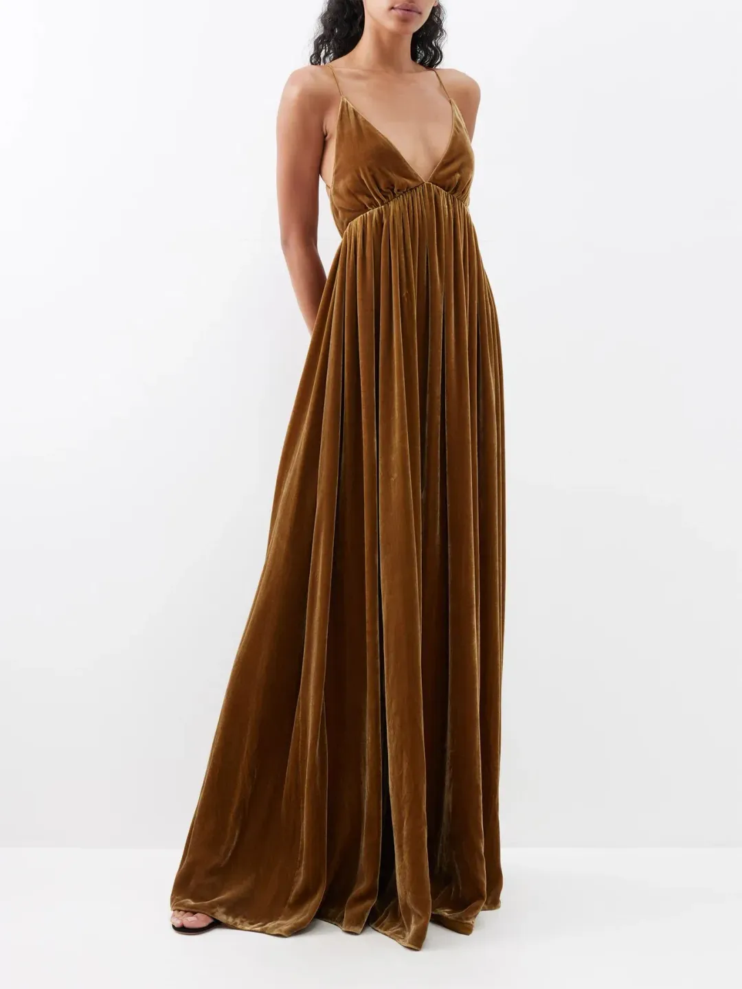 Zimmermann Sensory Velvet Dress Brown Size 1/ AU 10 for rent on The Volte - main image