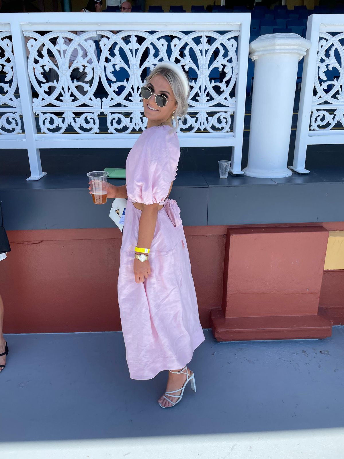 Aje Mimosa Cutout Midi Dress Pink Size 4 - Image 3