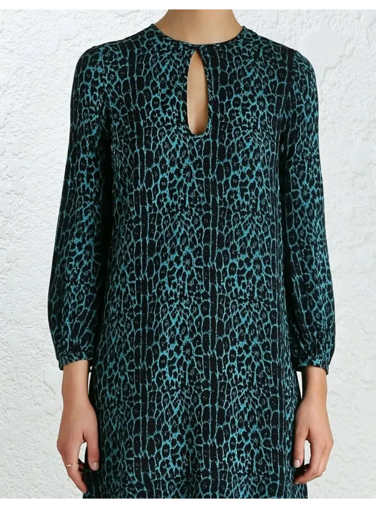 Zimmermann Esplanade Teardrop Shift Dress in Leopard Print Size 1 / AU 10 - Image 4