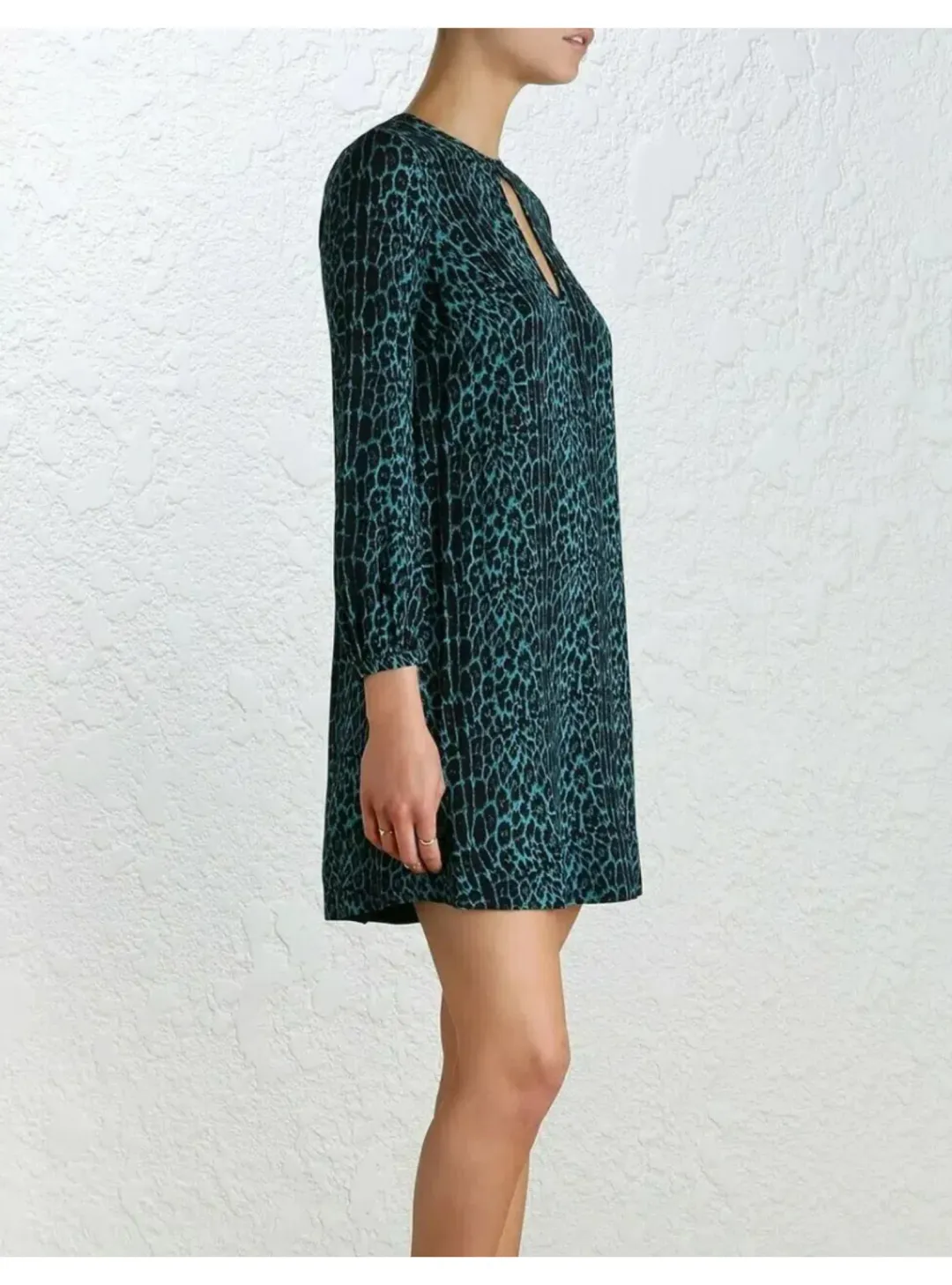 Zimmermann Esplanade Teardrop Shift Dress in Leopard Print Size 1 / AU 10 for rent on The Volte - main image