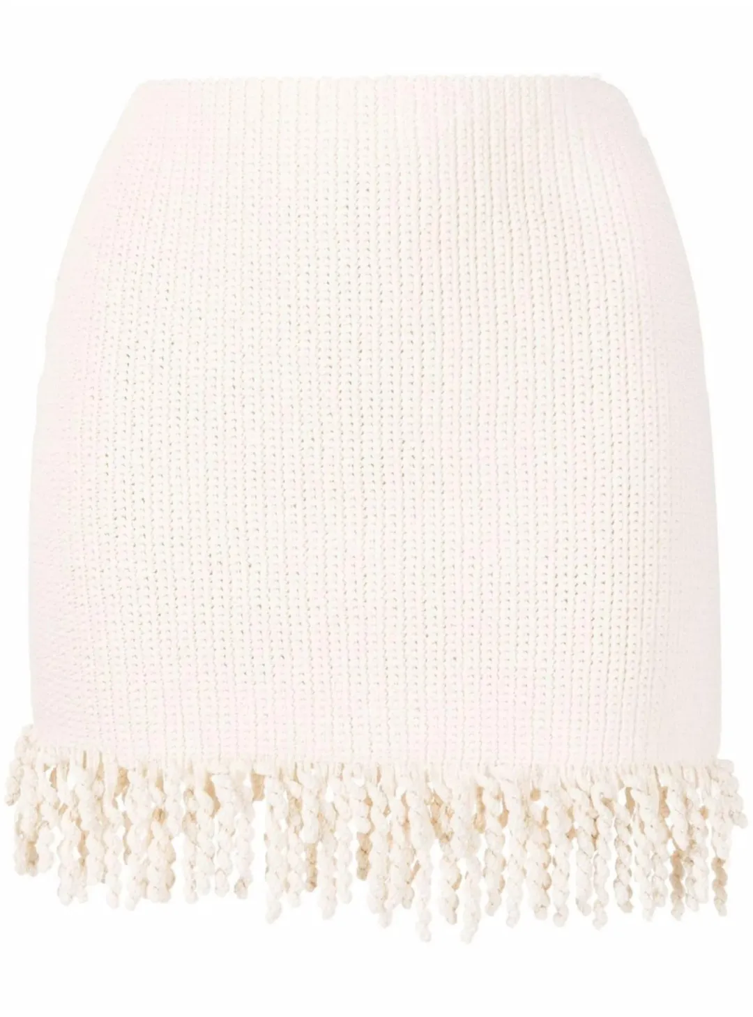 Dion Lee Tassel Wave Crochet Mini Skirt And Top Cream Size XS / AU 6 for rent on The Volte - main image