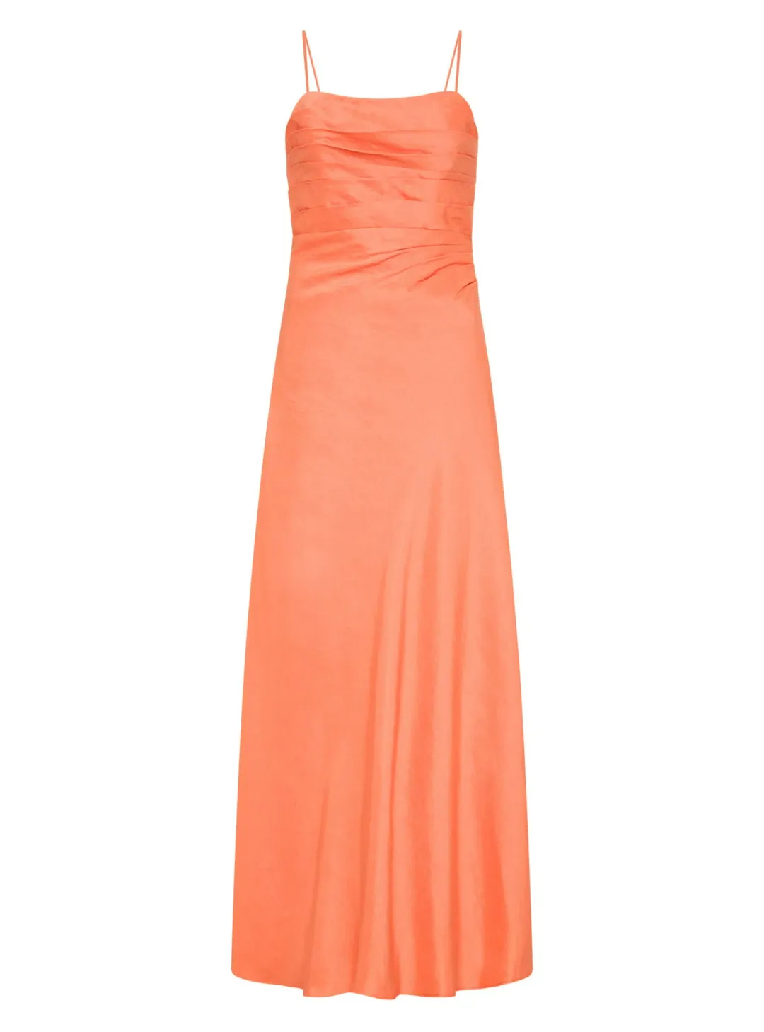 Aje Clarice Draped Maxi Dress in Sunset Orange Size AU 10 for rent on The Volte - main image