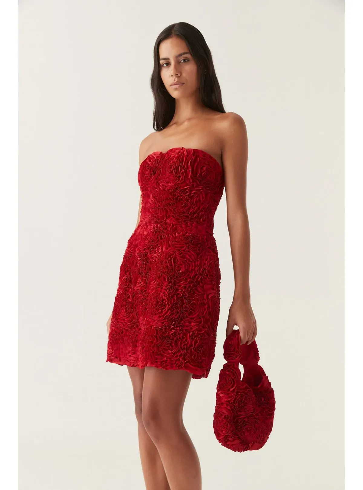 Aje Gazer Rosette Mini Dress Scarlet Red Size AU 6 - Image 4