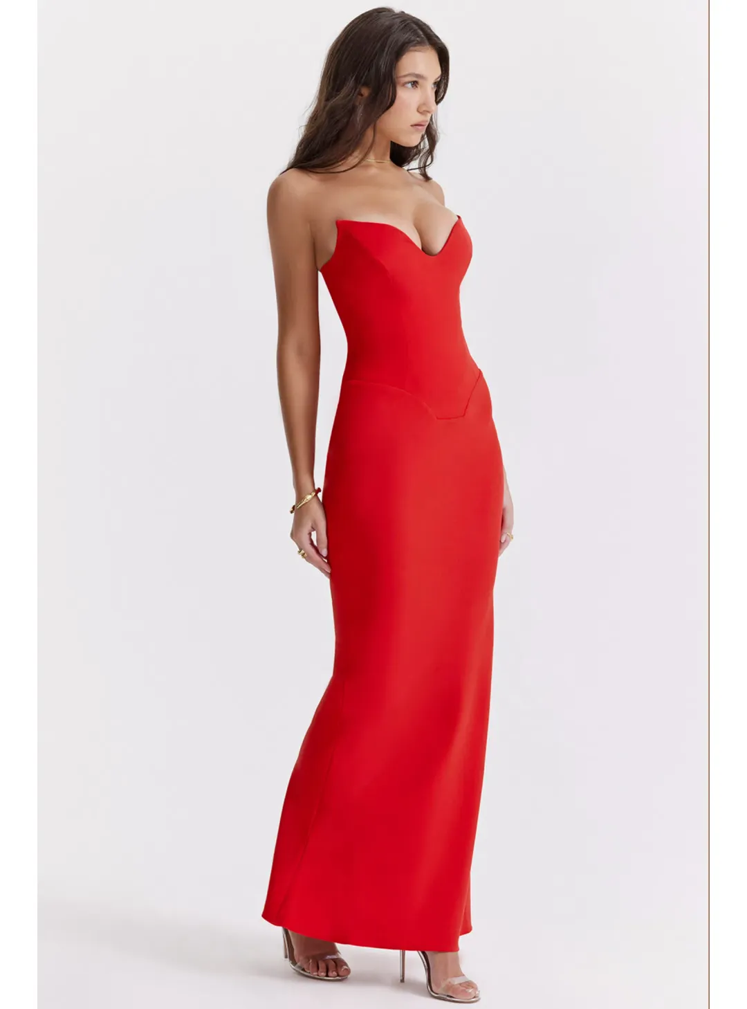 House of CB Tamara Dress in Red Size AU 8 for rent on The Volte - main image