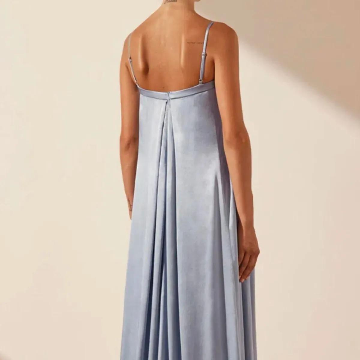 Shona Joy La Lune Column Maxi Dress in Powder Blue Size AU 6 - Image 4