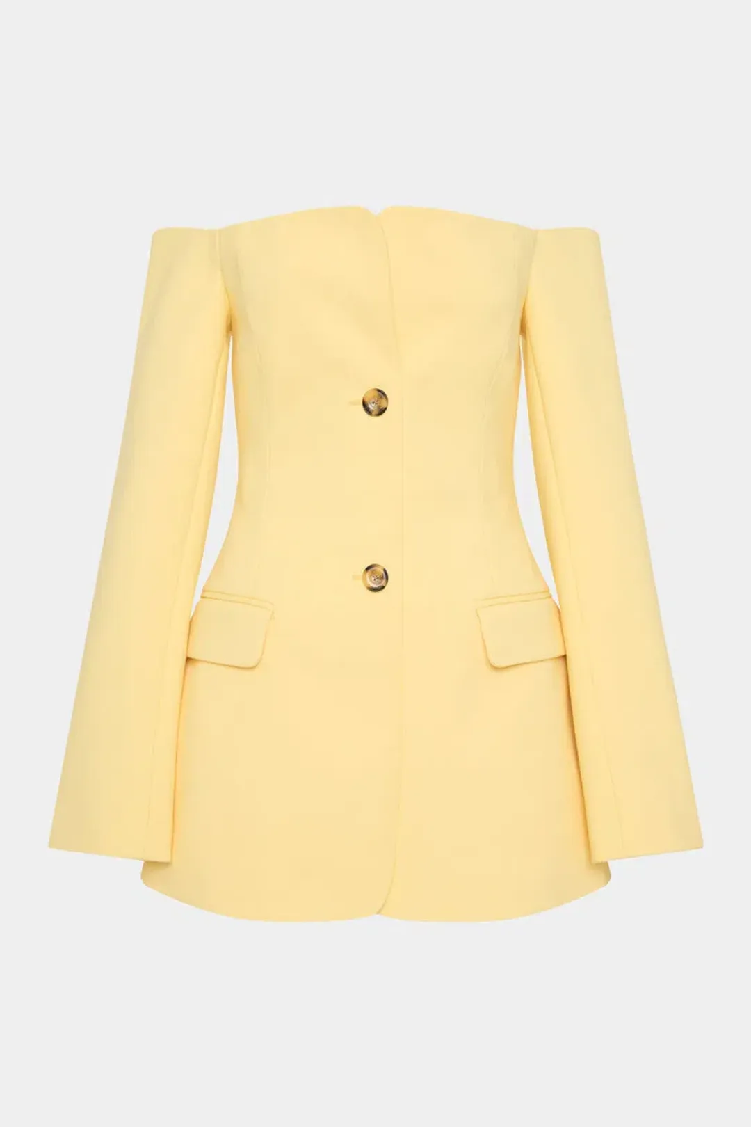 Sir the Label Sandrine Tailored Mini Dress in Limone Size 10  for rent on The Volte - main image