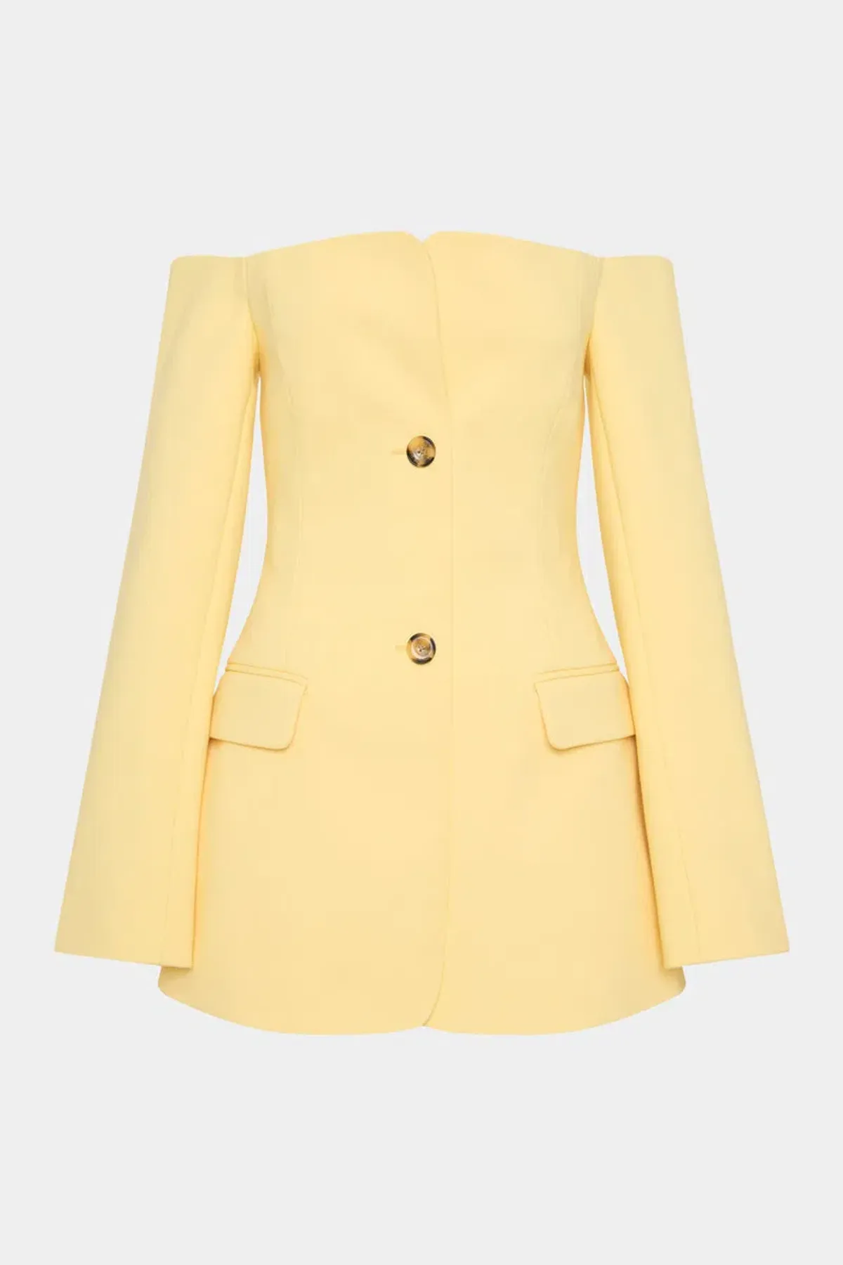 Sir the Label Sandrine Tailored Mini Dress in Limone Size 10  - Image 3