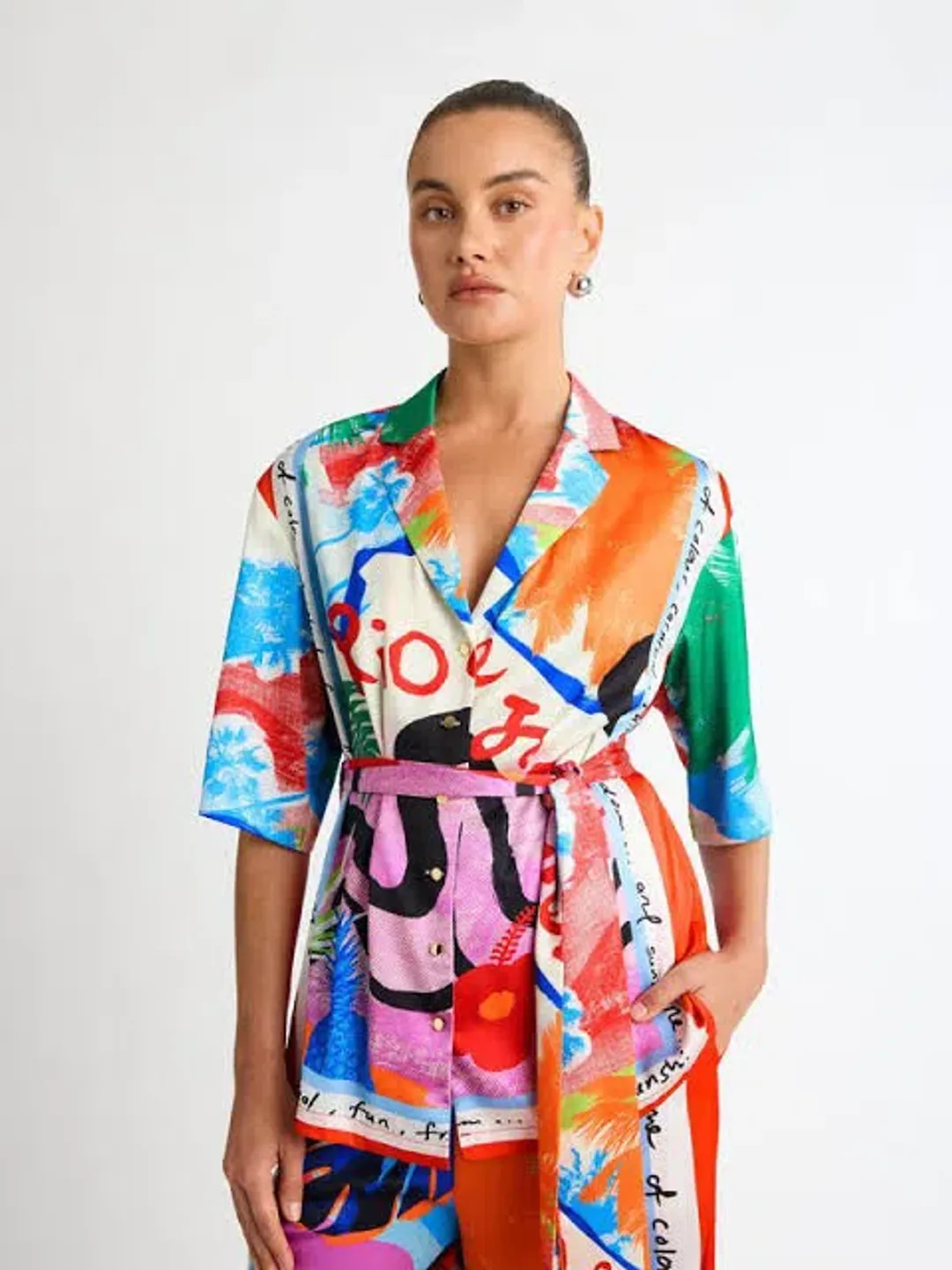 Sheike Rio Shirt and Pants Set Print Size 18 for rent on The Volte - main image