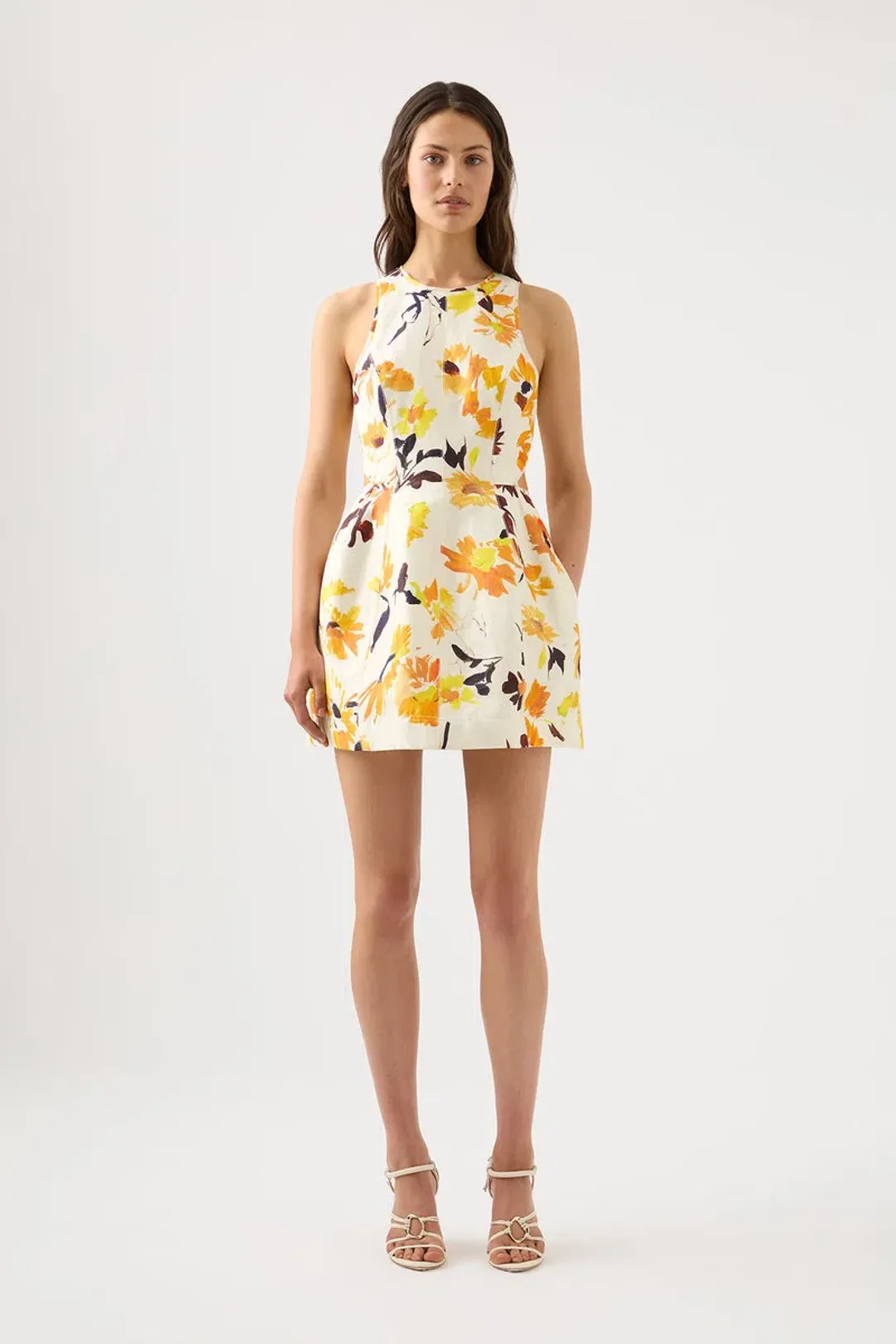 Aje Tulip Cut Out Mini Dress Floral Size 14 for rent on The Volte - main image