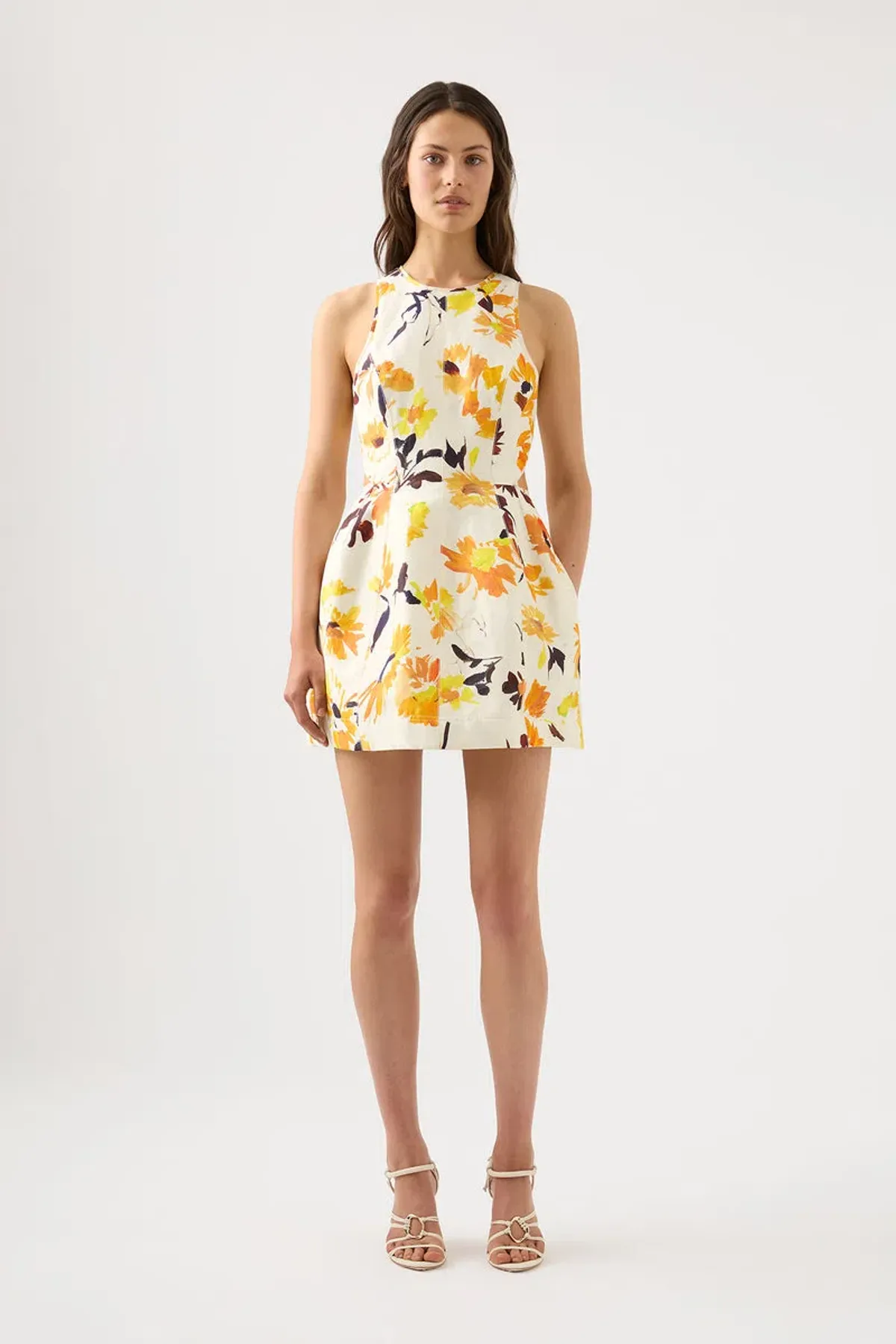 Aje Tulip Cut Out Mini Dress Floral Size 14 - Image 1