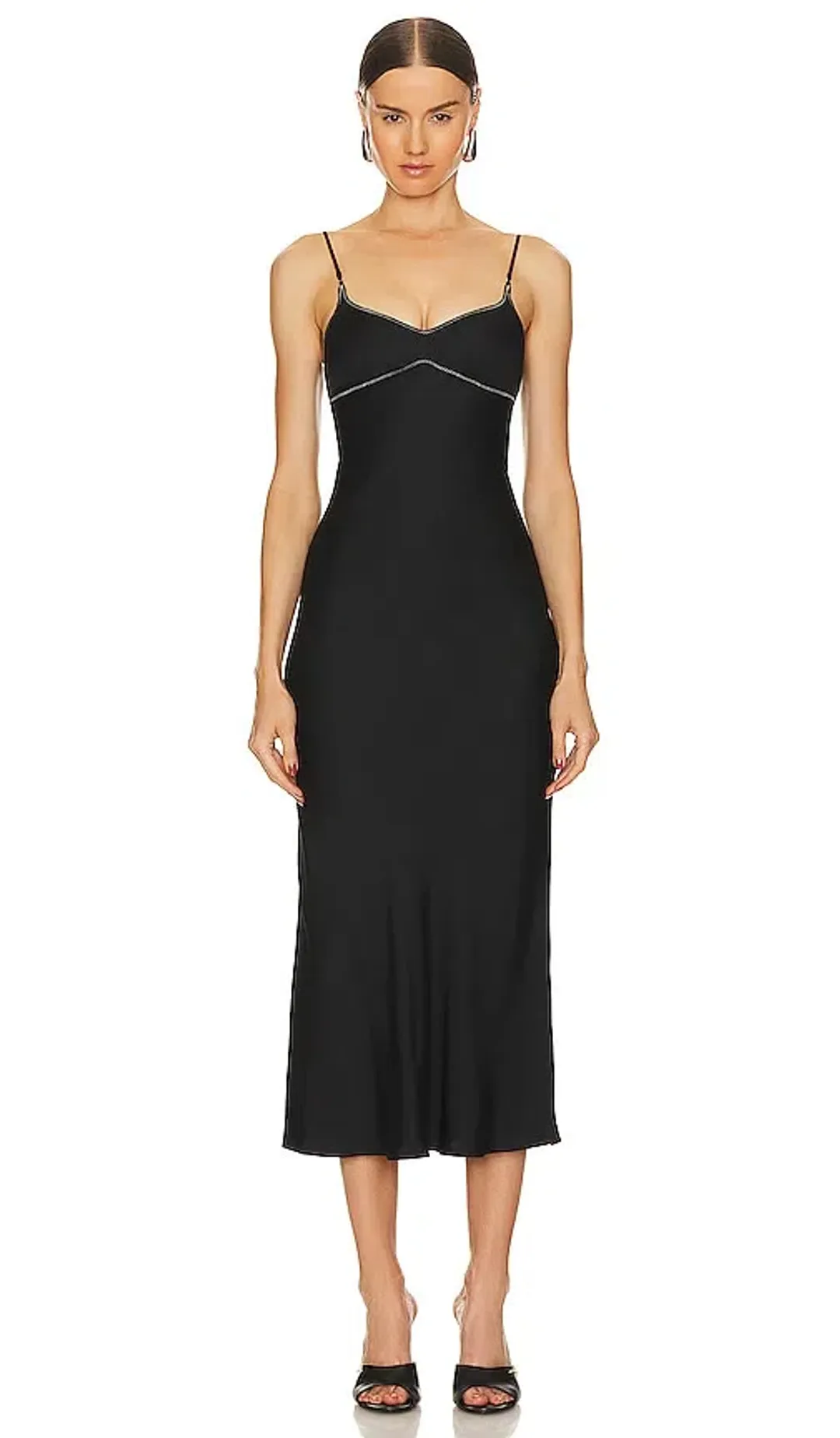 Bec & Bridge Emery Midi Dress Black Size AU 6 for rent on The Volte - main image