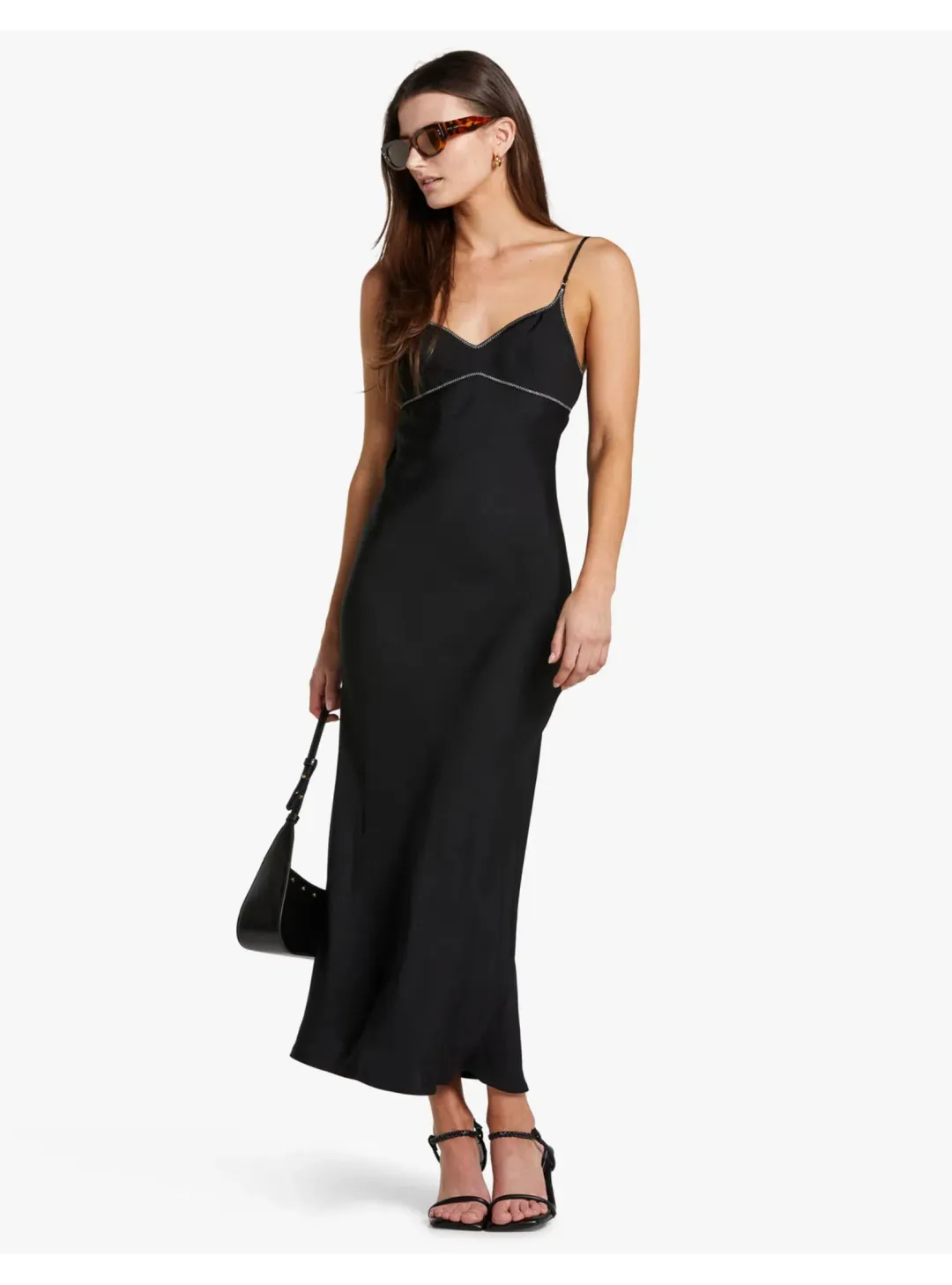 Bec & Bridge Emery Midi Dress Black Size AU 6 for rent on The Volte - main image