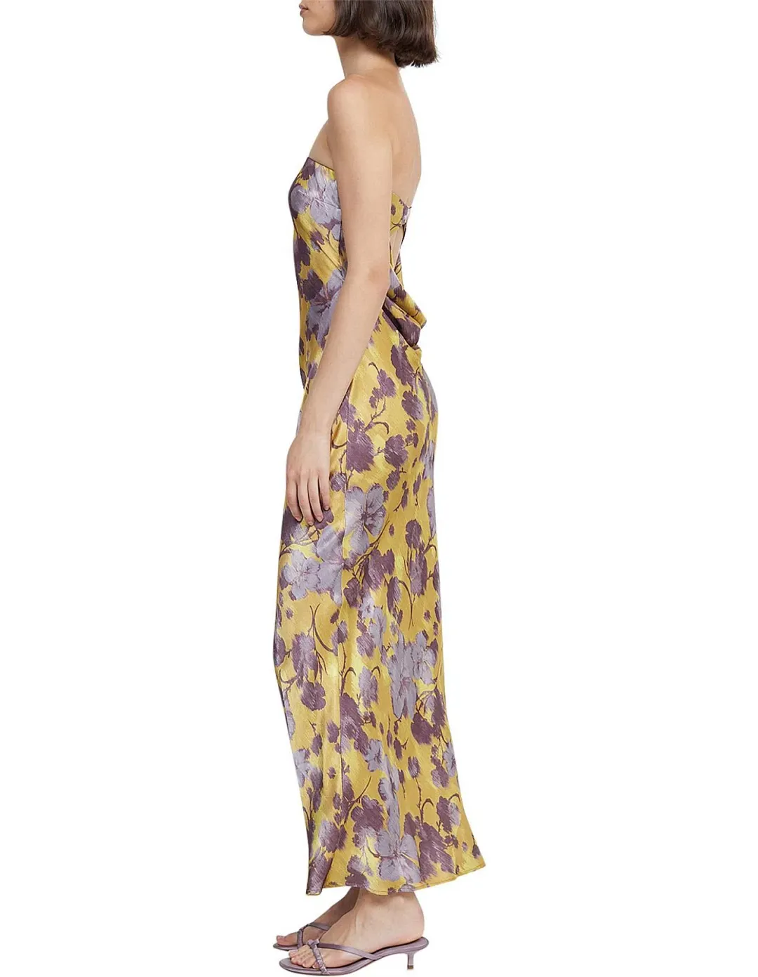 Bec & Bridge Moondance Strapless Maxi Dress Golden Violet Size XS / AU 6 for rent on The Volte - main image