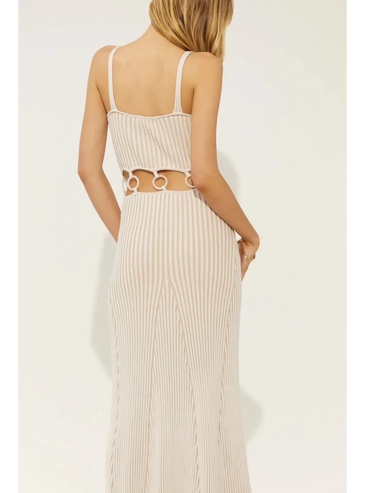 Sovere Emerge Knit Midi Dress in Cream Size XS / AU 6 - Image 3