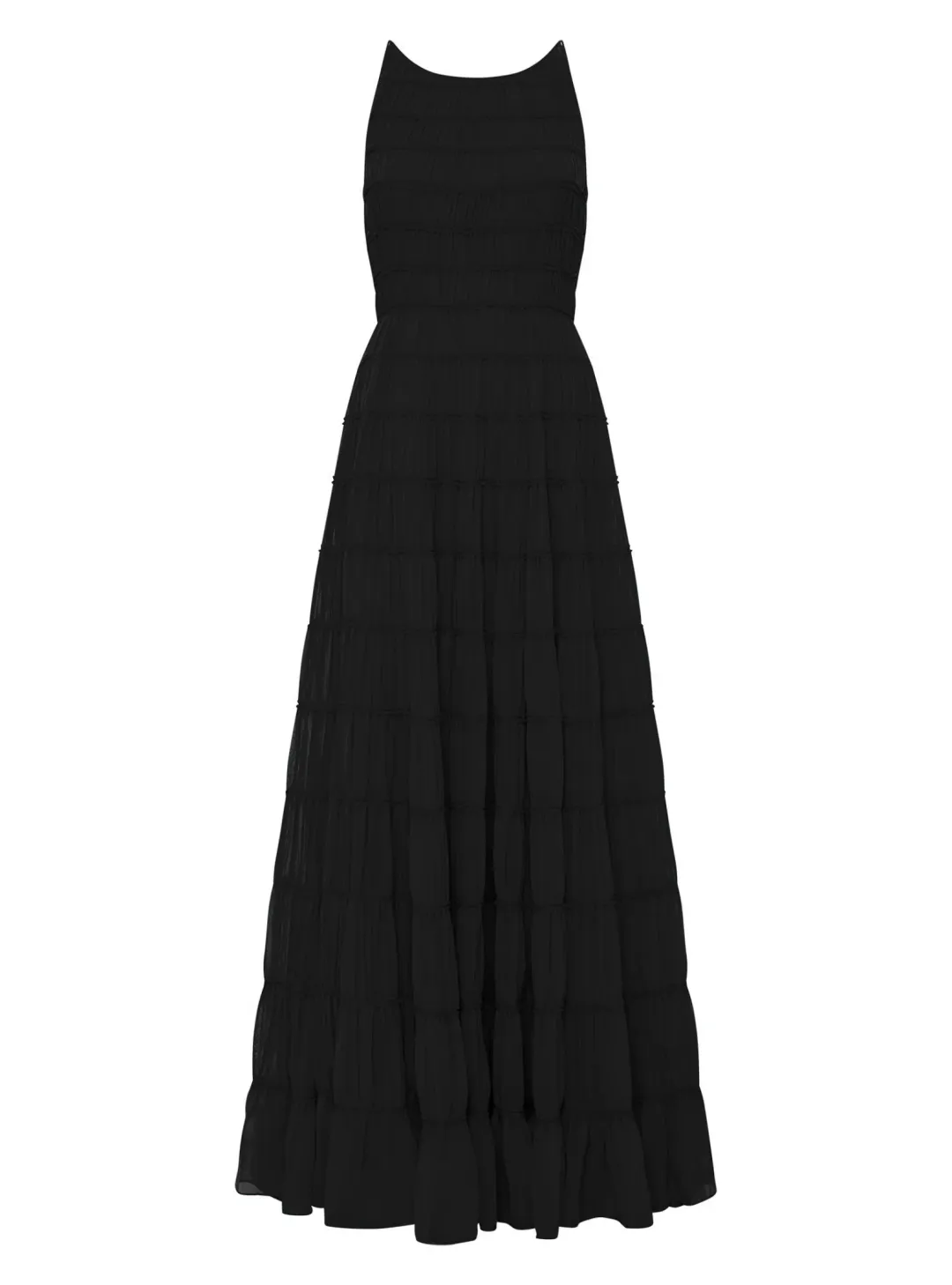 Aje Rosewood Ruched Maxi Dress in Black Size AU 12 for rent on The Volte - main image