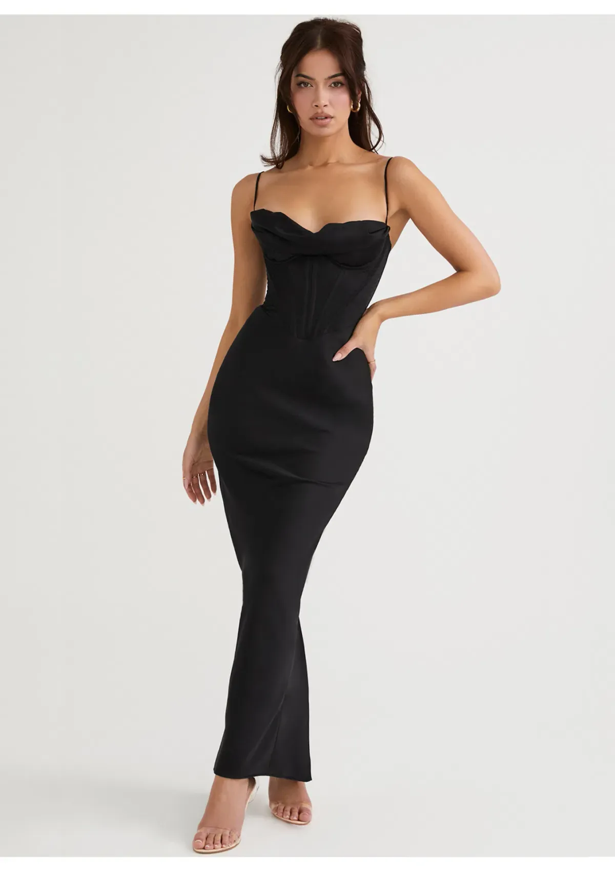 House of CB Charmaine Corset Maxi Dress Black Size S / AU 8 - Image 1