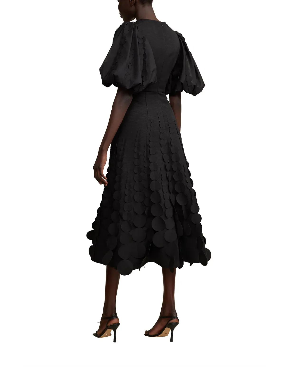 Acler Thurston Short Sleeve Midi Dress Black Size 8 - Image 3