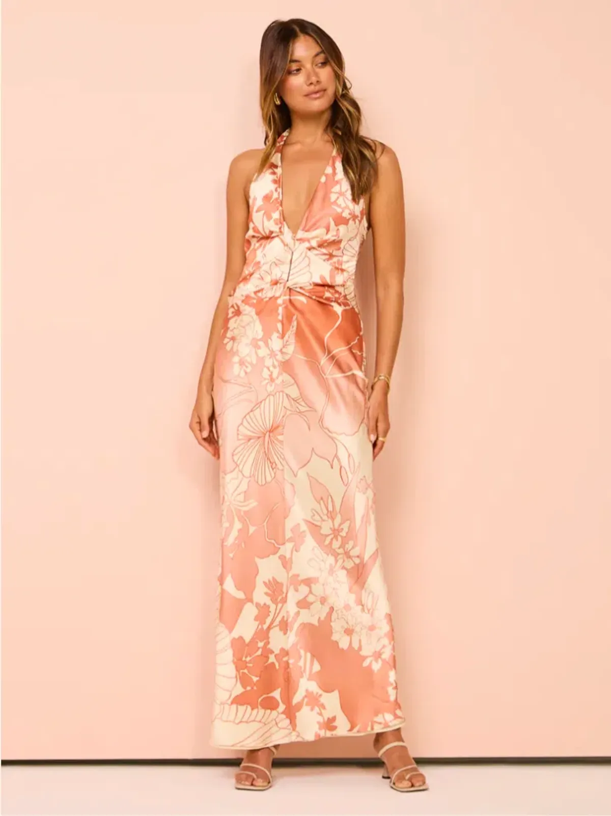 Sir The Label Como Twist Dress in Paradiso Print Size 3 / AU 12 - Image 4