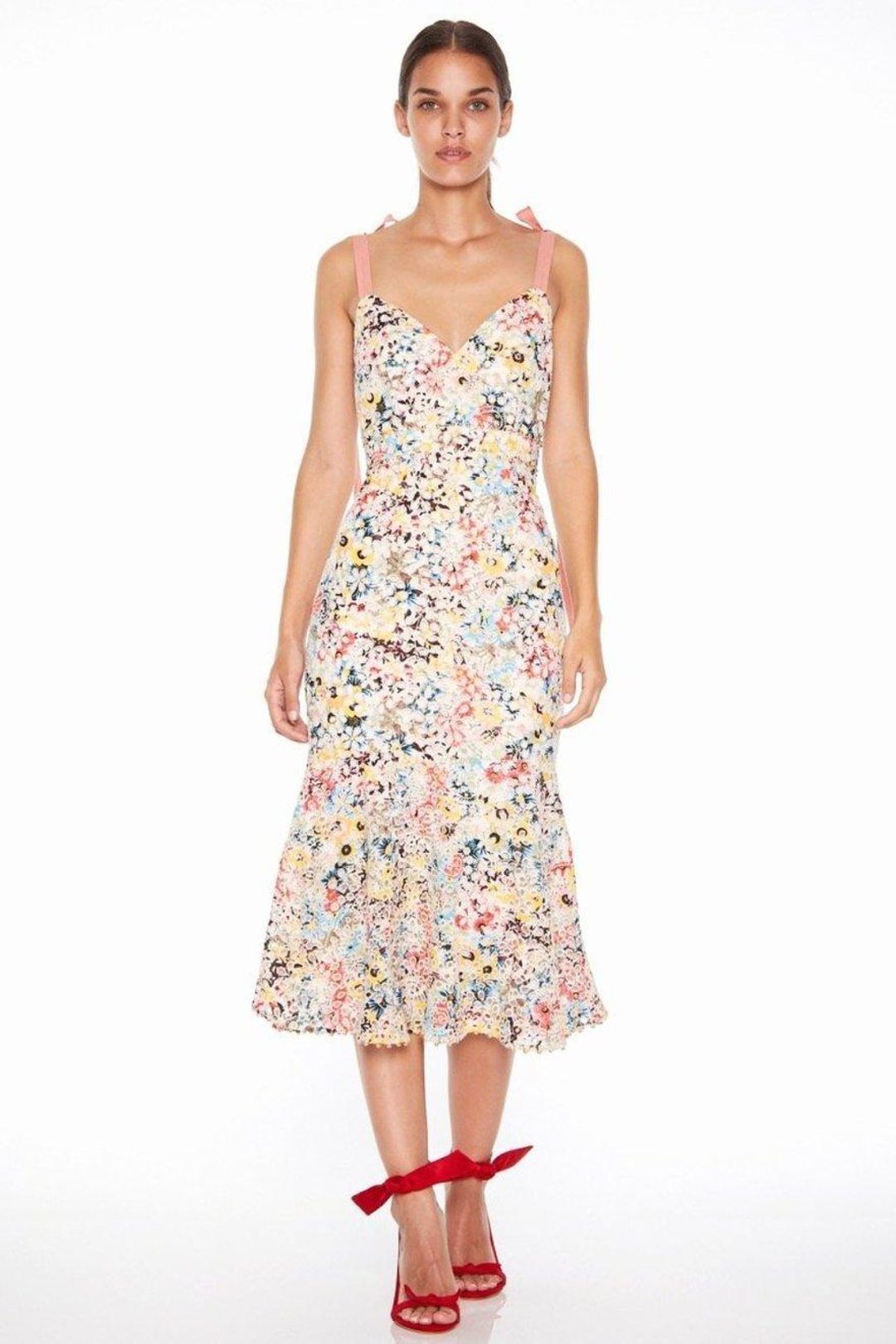 Talulah Bittersweet Flounce Midi Dress size XL for rent on The Volte - main image