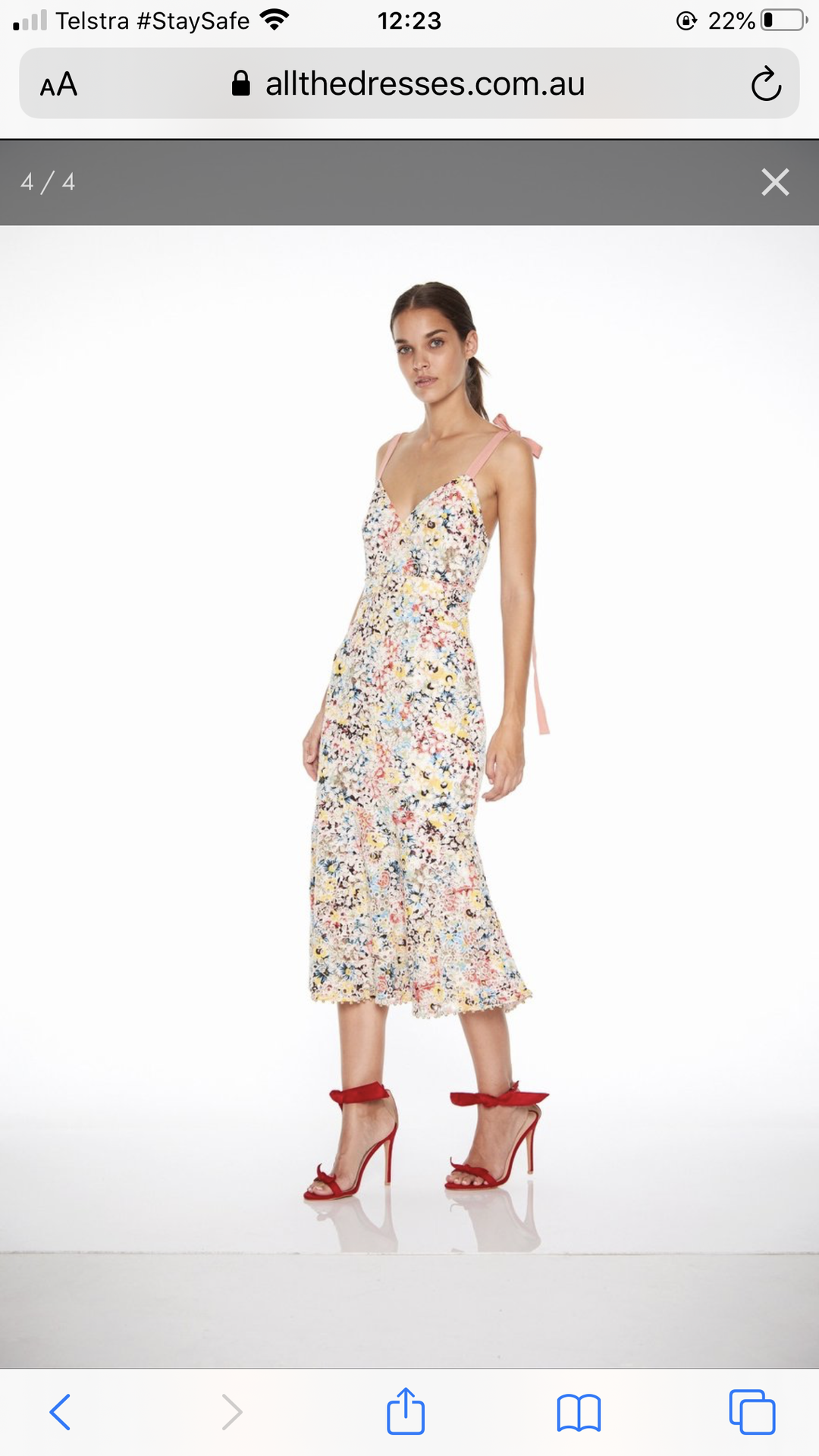 Talulah Bittersweet Flounce Midi Dress size XL for rent on The Volte - main image