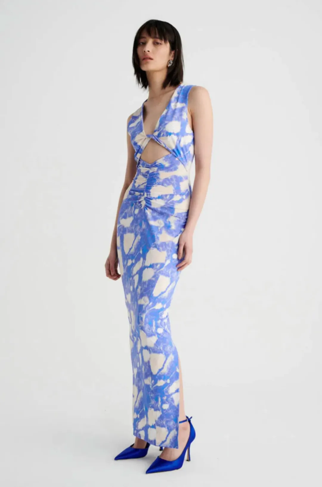 Suboo Marble Sleeveless Reversible Twist Front Maxi Dress Print Size S / AU 8 for rent on The Volte - main image