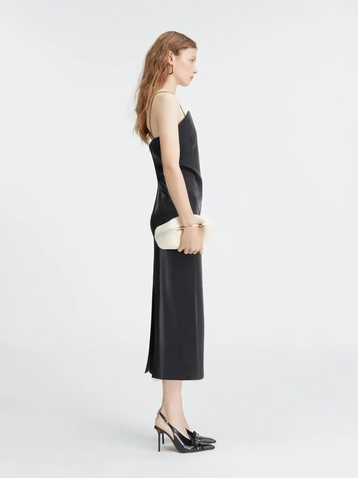 Jacquemus La robe Carino Les Sculptures Midi Dress Black Size 8 - Image 2