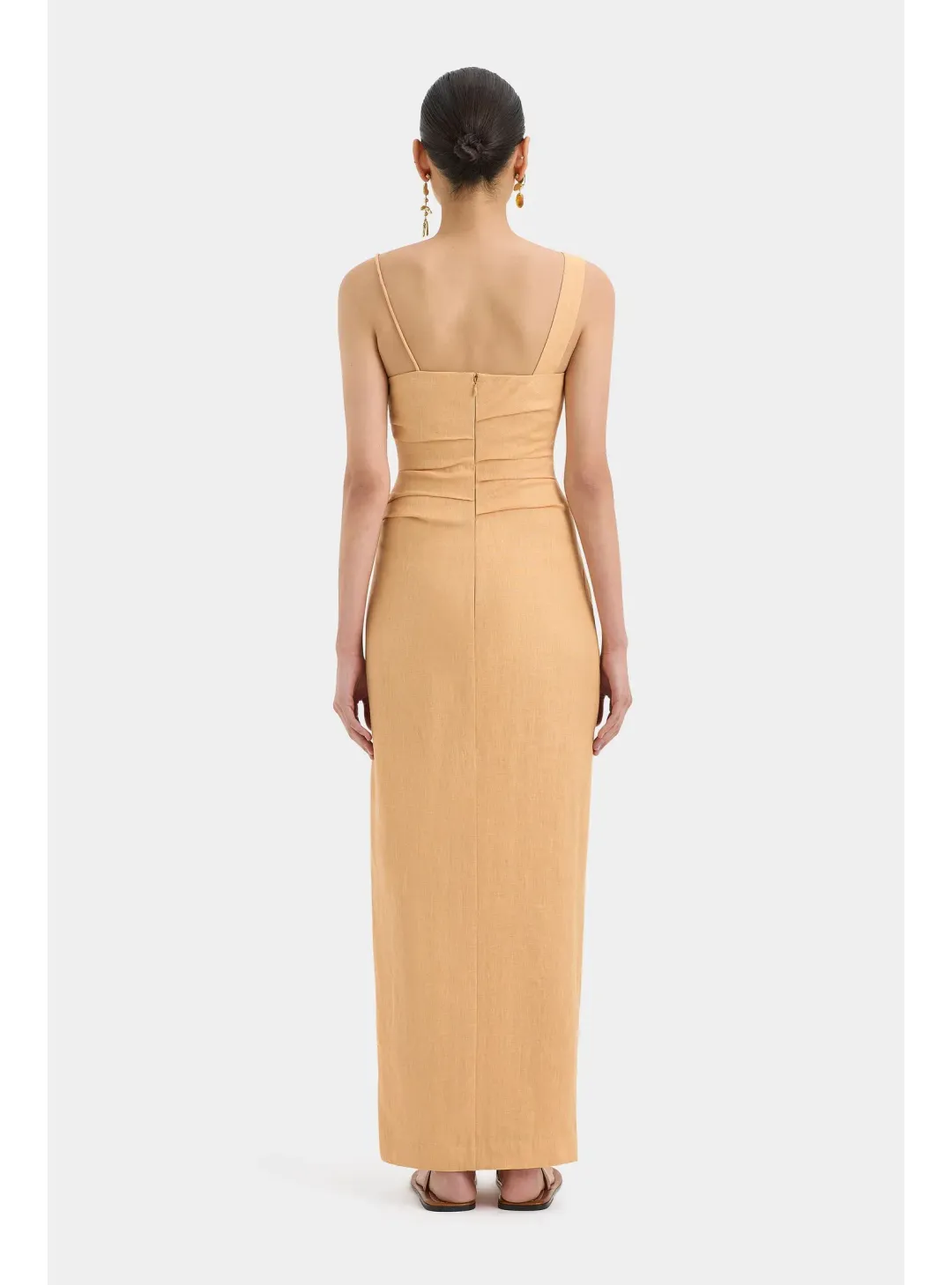 Sir the Label Antonia Beaded Midi Light Tan Size AU 14 for rent on The Volte - main image