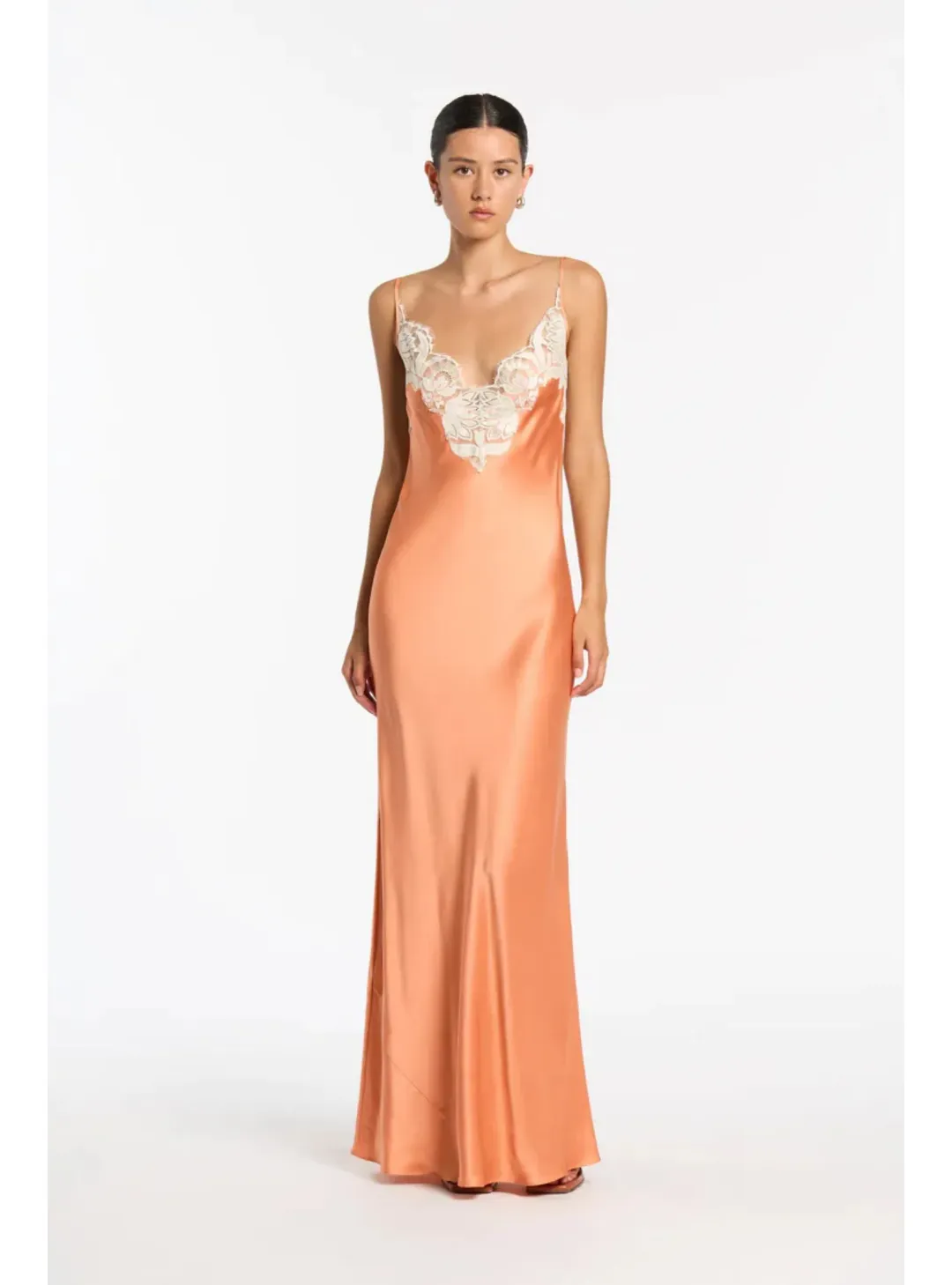 Sir the Label Danseurs Lace Slip Dress Peach Size 3 / AU 12 for rent on The Volte - main image