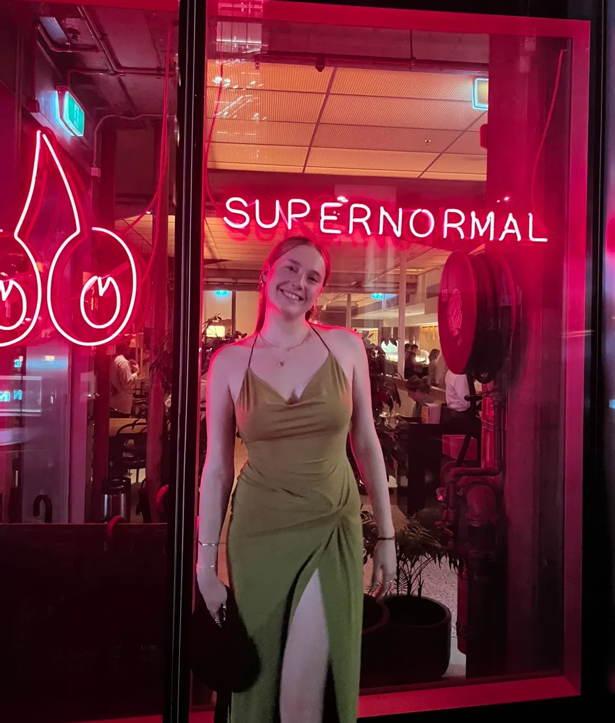 Bec & Bridge Myla Cowl Maxi Dress Fern Green Size AU 8 - Image 4