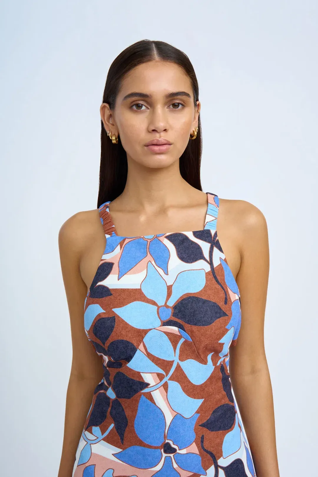 By Johnny Ophelia Floral Bias Midi Dress Multi Size 10 for rent on The Volte - main image