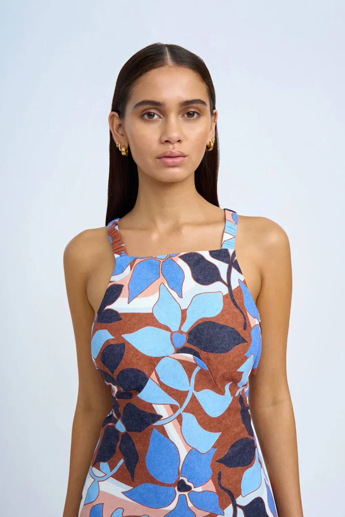 By Johnny Ophelia Floral Bias Midi Dress Multi Size 10 - Image 2