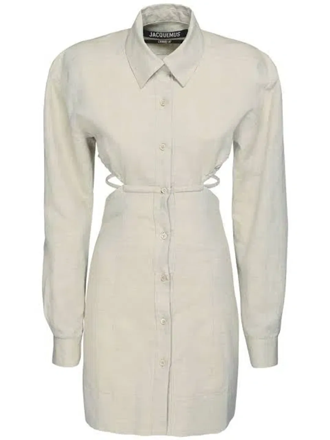 Jacquemus La Robe Cavaou Courte Shirt Mini Dress Beige Size 40 / AU 10 for rent on The Volte - main image