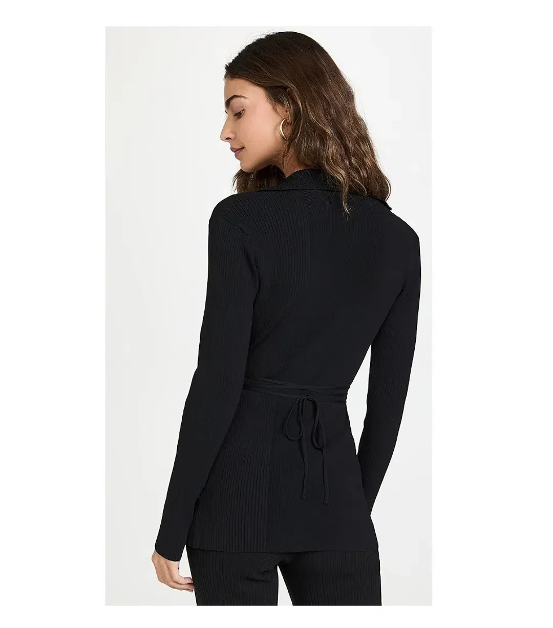Christopher Esber Tie Front Knit Cardigan Black Size XXS/ Au 4 for rent on The Volte - main image