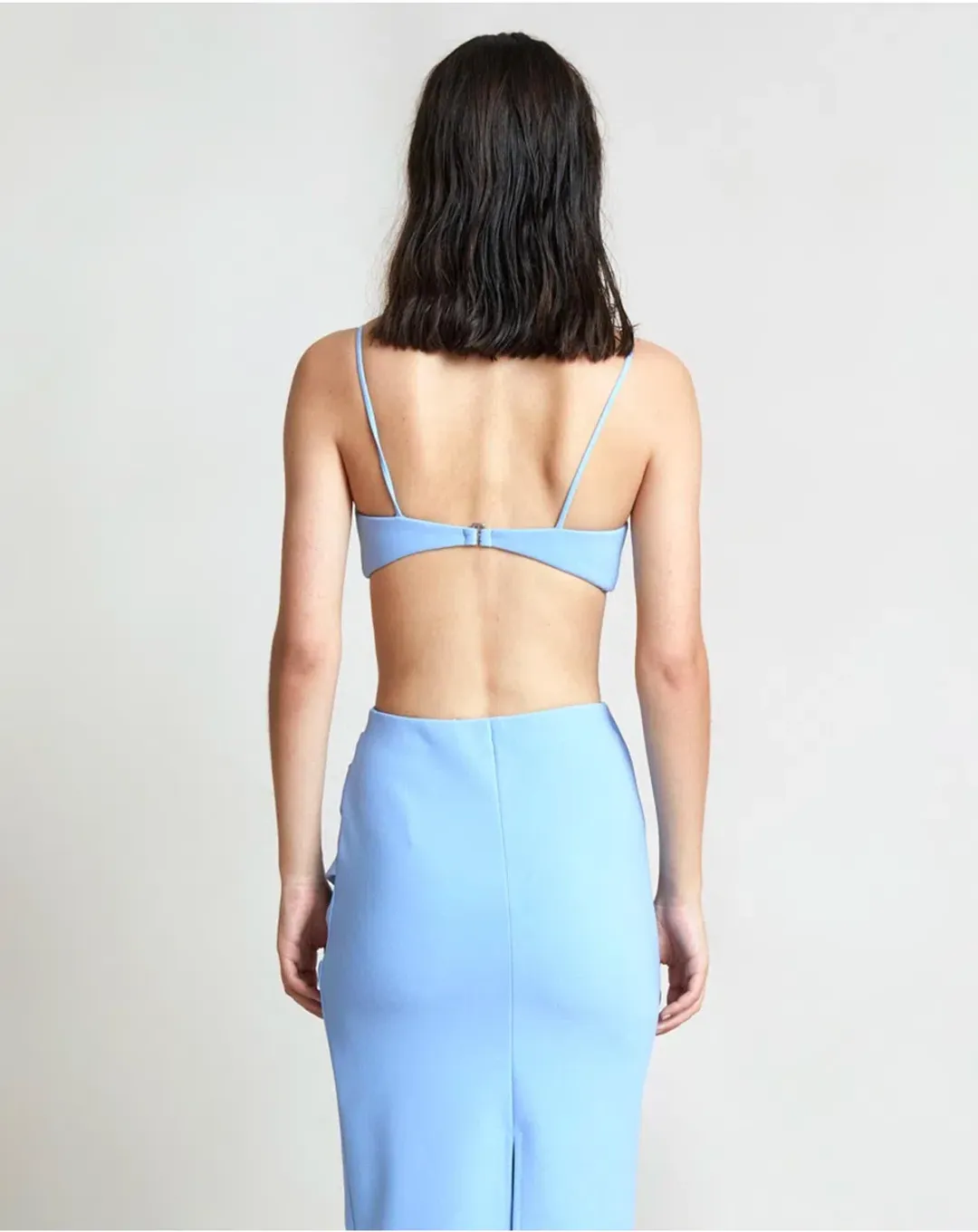Bec and Bridge Noa Bralette and Midi Skirt Set Blue Size AU 6 for rent on The Volte - main image