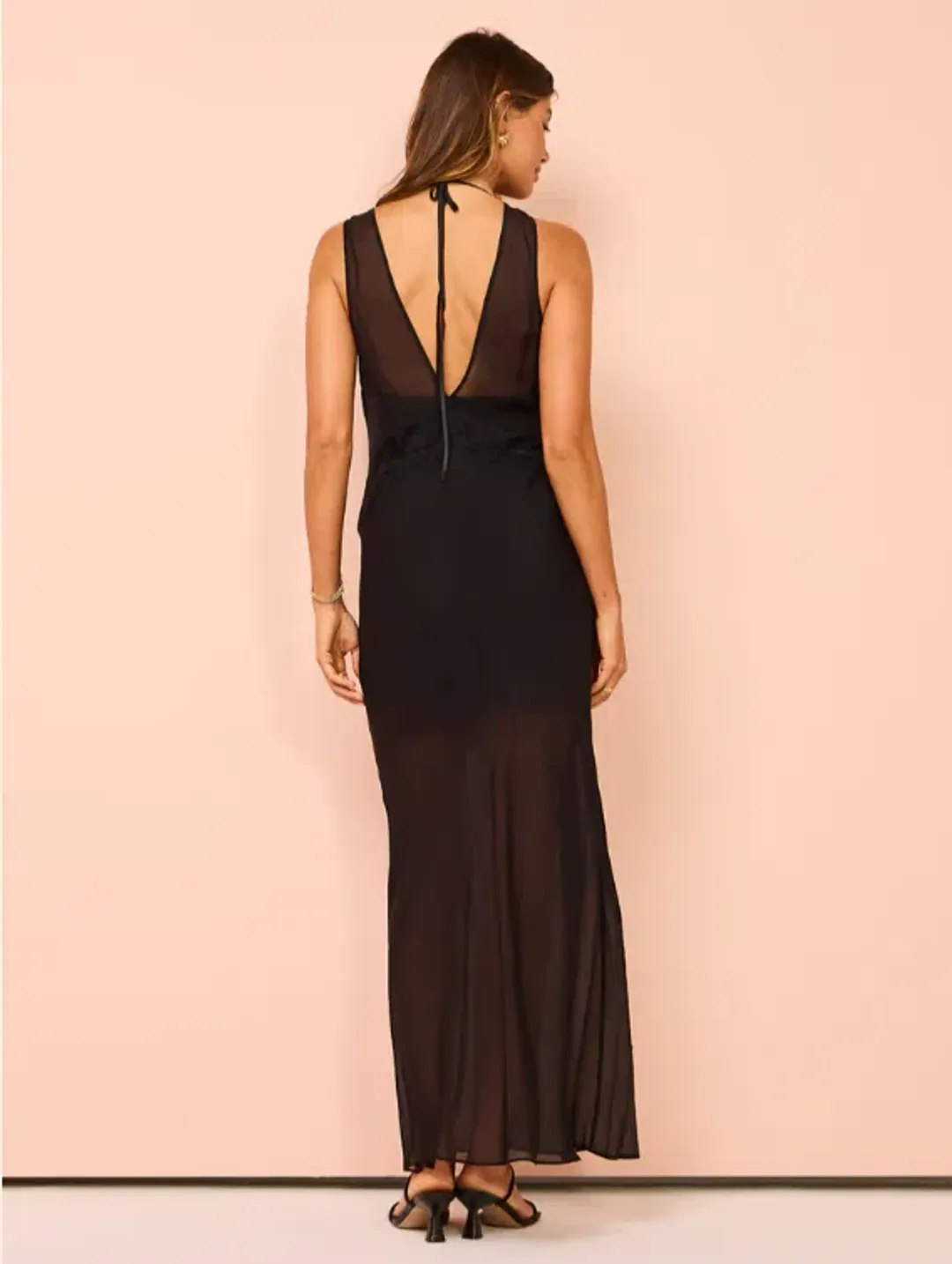 Sir the Label Avellino Lace Layered Dress In Black Size 8 for rent on The Volte - main image