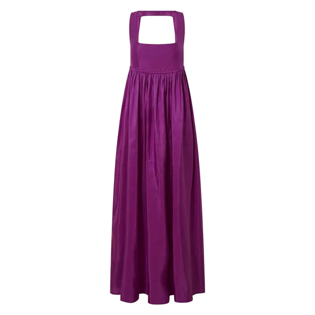  Oroton Strappy Sun Dress Magenta Size 10 for rent on The Volte - main image