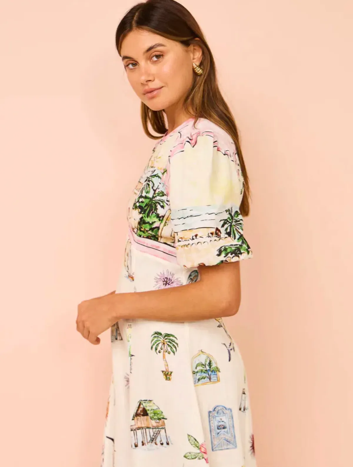 Alemais Sunset Midi Dress Print Size 10 - Image 3