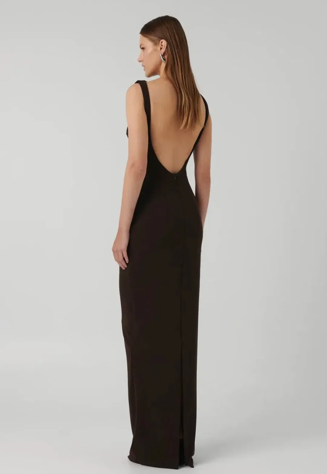 Effie Kats Verona Gown Coffee Size 8 for rent on The Volte - main image