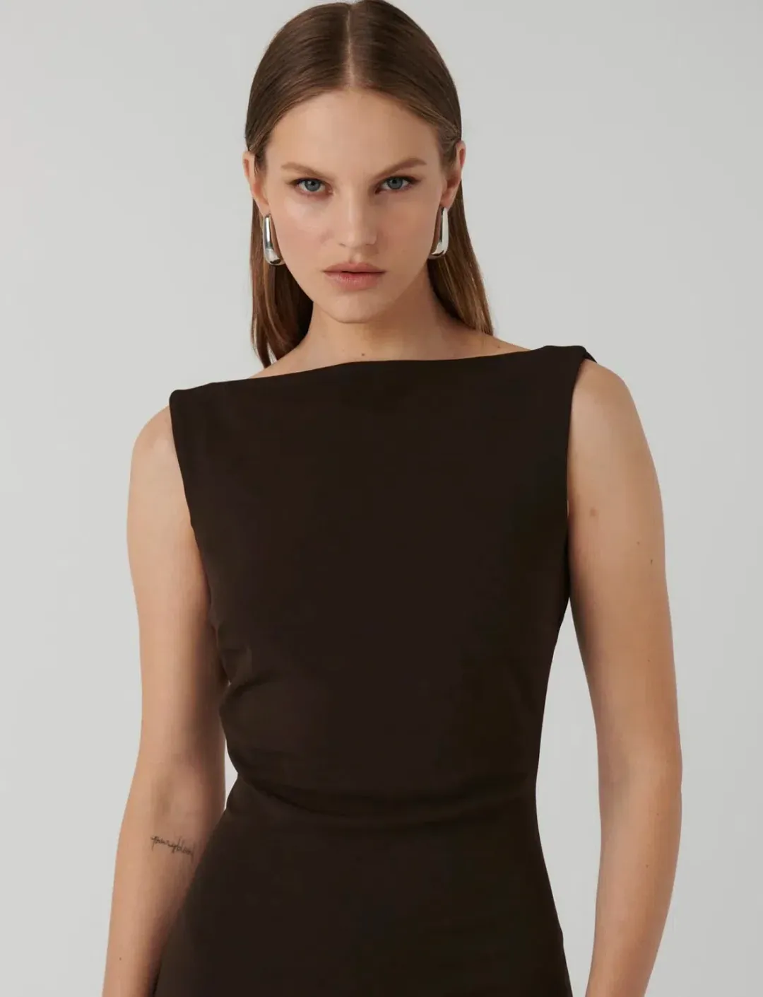 Effie Kats Verona Gown Coffee Size 8 for rent on The Volte - main image