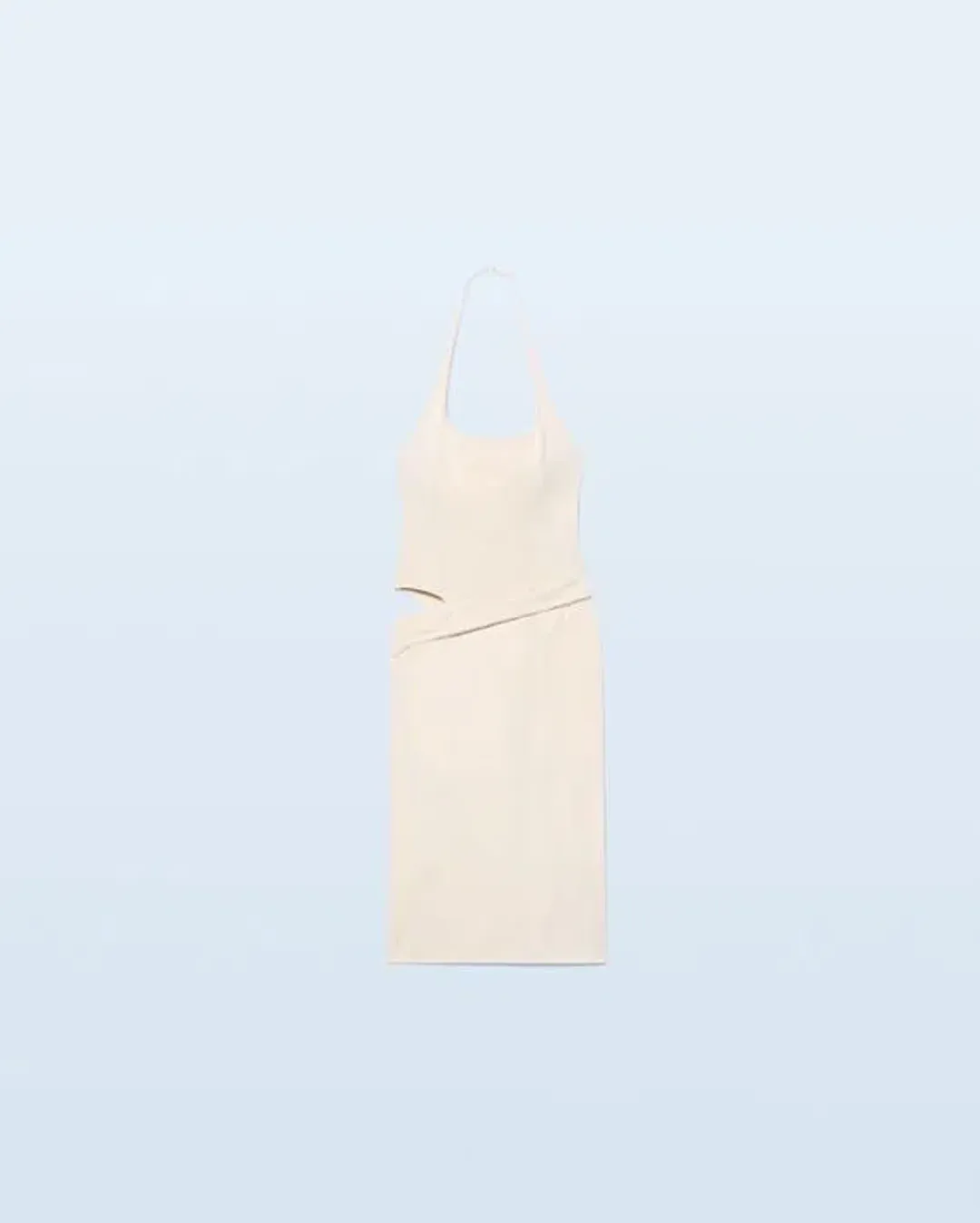 Jacquemus La Robe Hielo Asymmetric Dress Off White Size 10 for rent on The Volte - main image