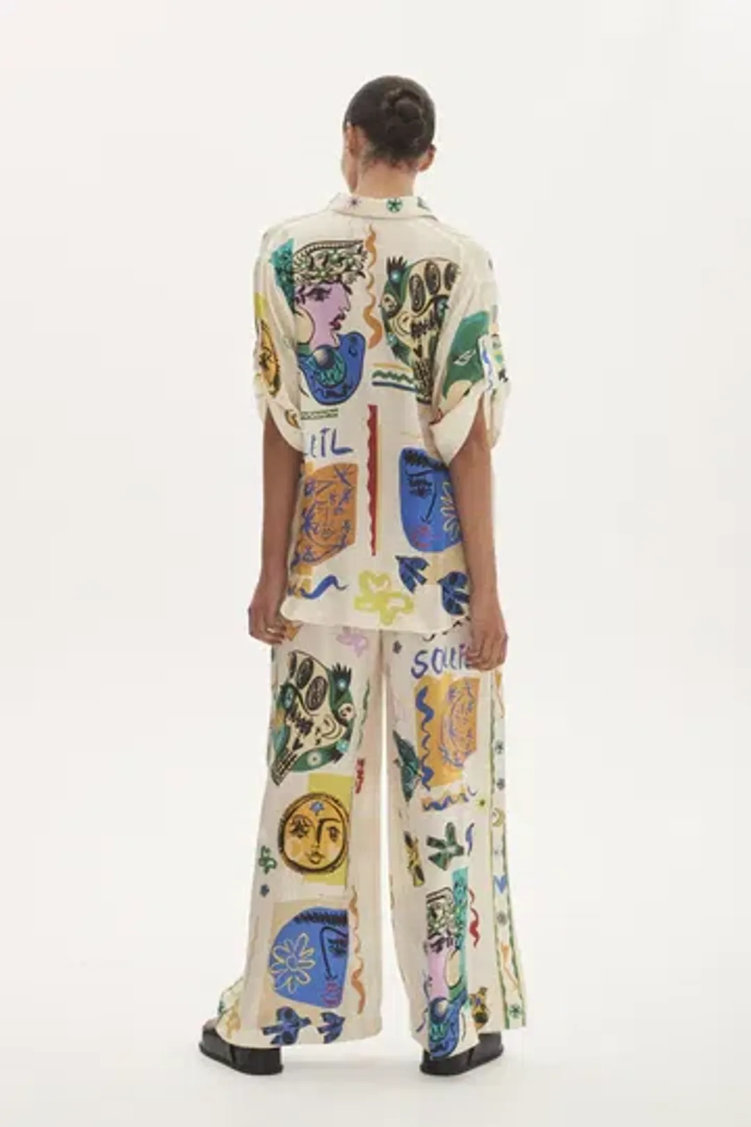 Alemais Soleil Oversized Shirt Size 8 and Pants Size 6 Set Multi for rent on The Volte - main image